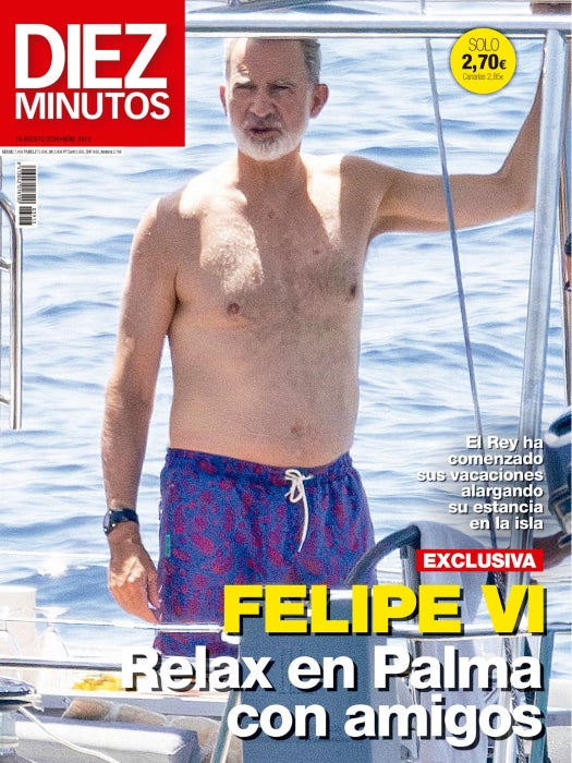 Felip de Borbó, en banyador a la portada d'una revista - Diez Minutos