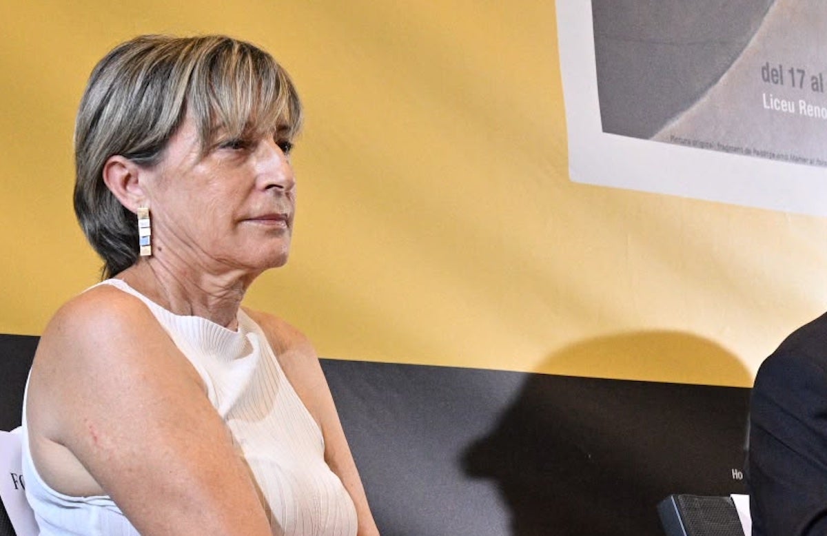 Carme Forcadell, en un momento del homenaje a Muriel Casals/Josep Maria Montaner/UCE