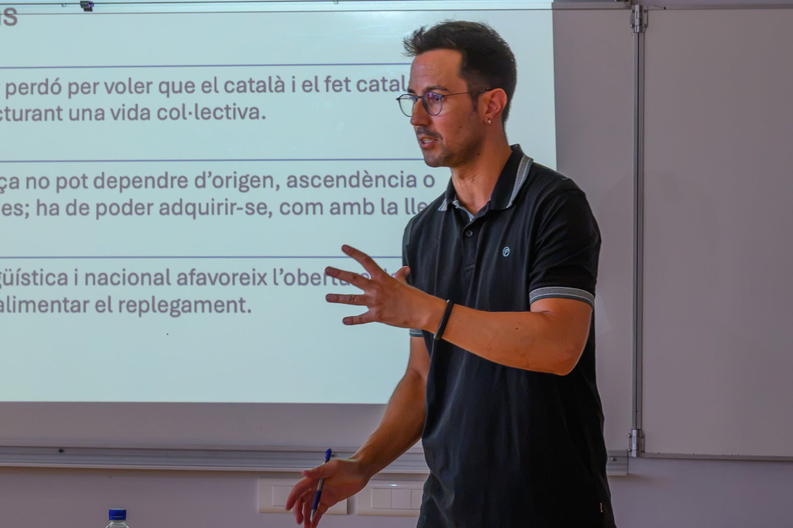 Dani Cetrà, en un moment de la seva conferència/Josep Maria Montaner/UCE