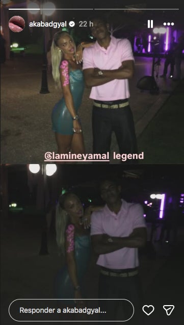 Lamine Yamal i Bad Gyal, juntes en una de les fotos de la festa - Instagram