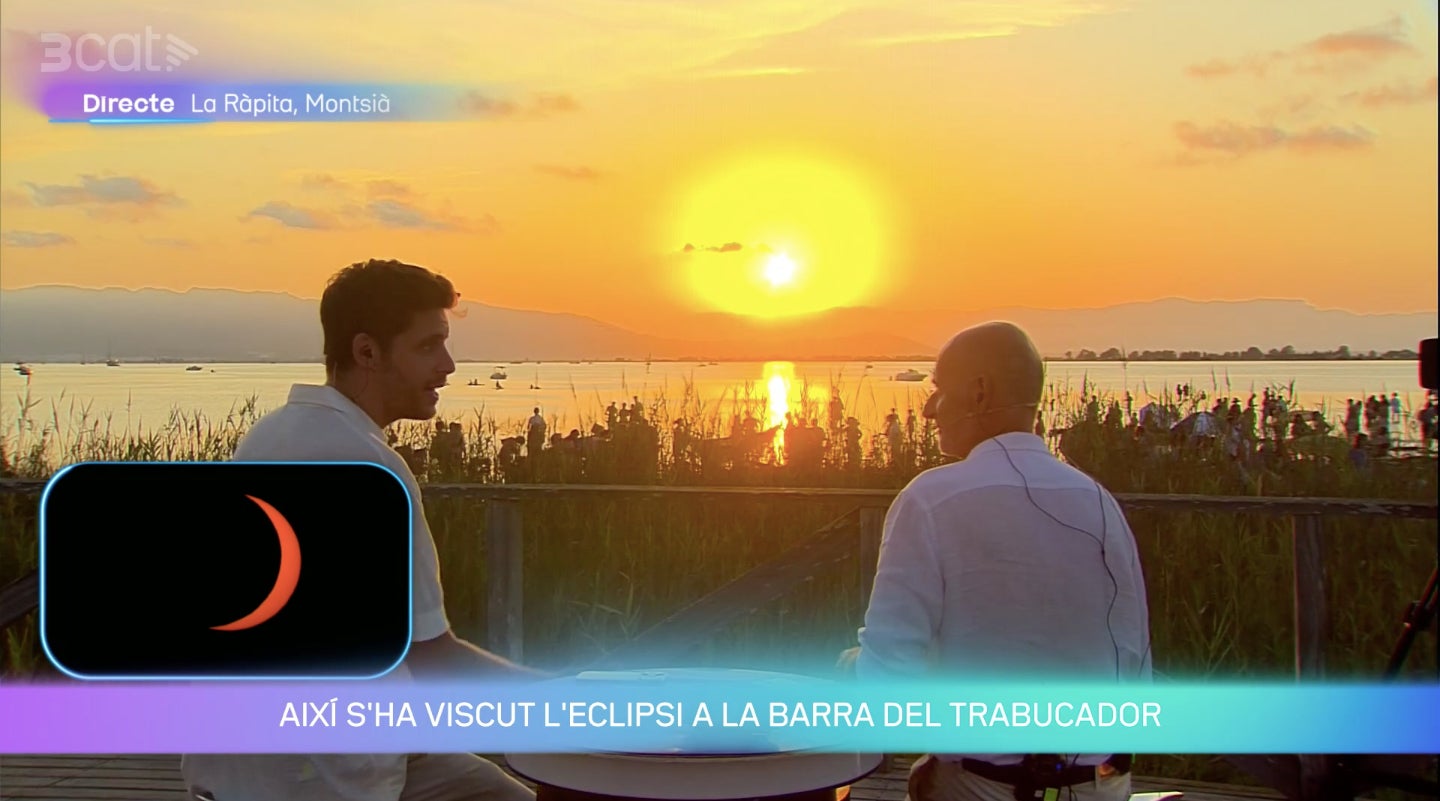 Roger Escapa ha viscut l'eclipsi a la barra del trabucador - TV3