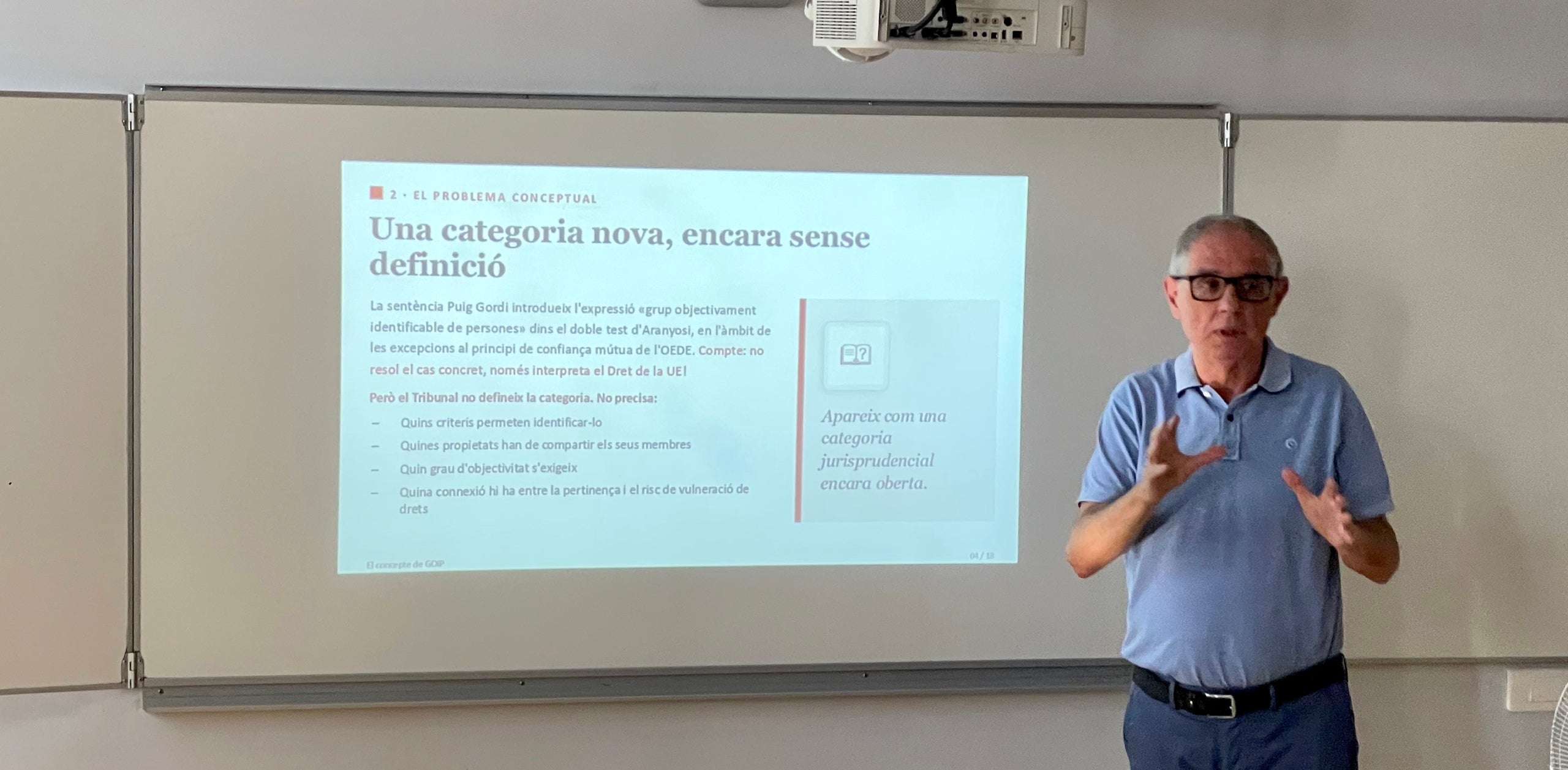 Josep Maria Vilajosana, en un moment de la seva classe magistral a l'UCE/QS