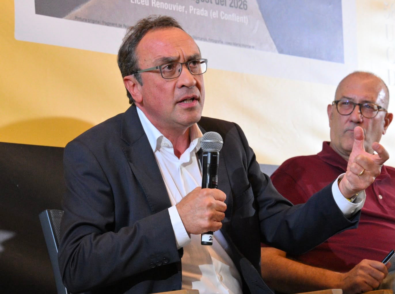 Josep Rull, en un moment de la seva intervenció a l'UCE/Josep Maria Montaner/UCE