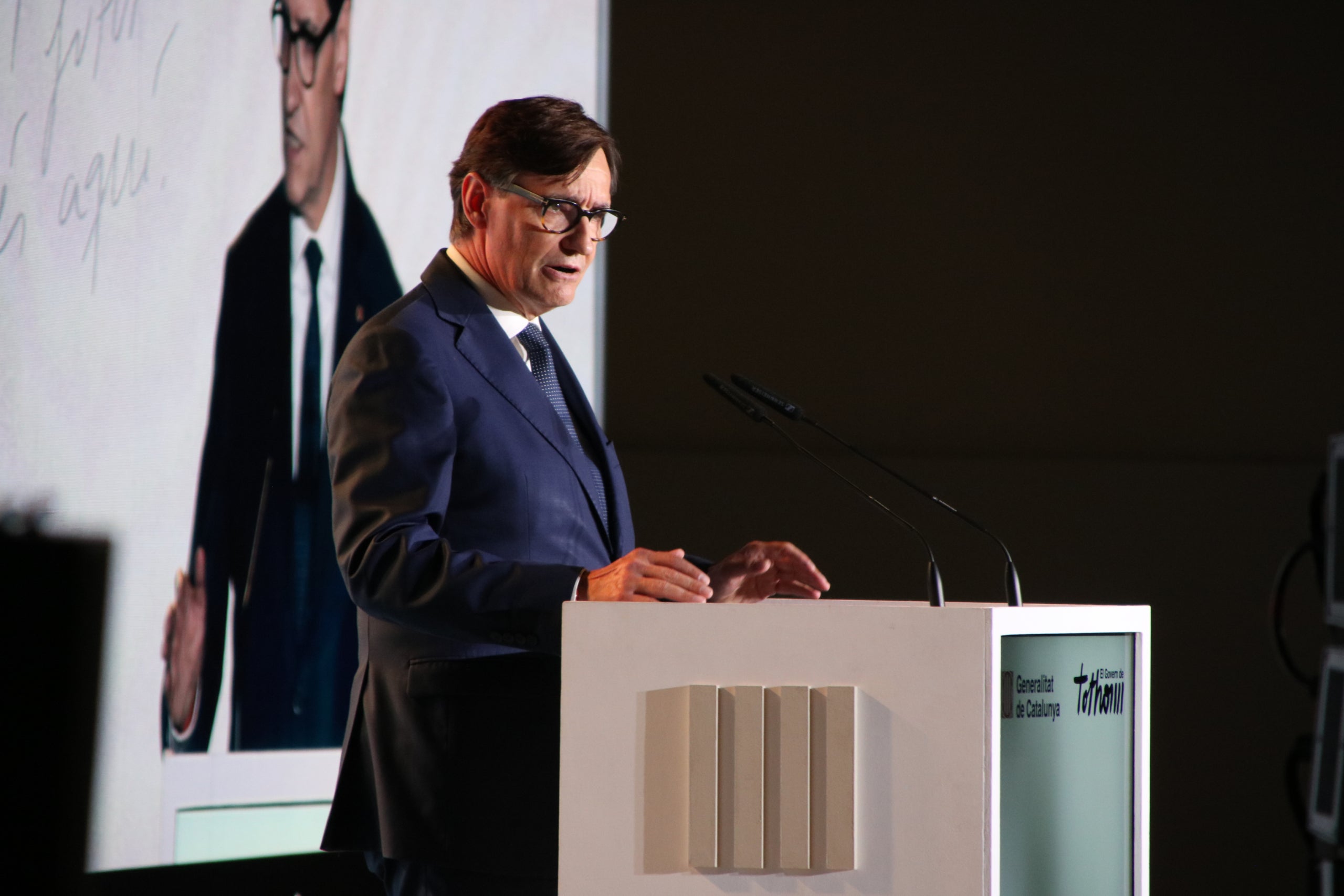 catiu
El president de la Generalitat, Salvador Illa, en la conferencia de meitat de mandat / ACN