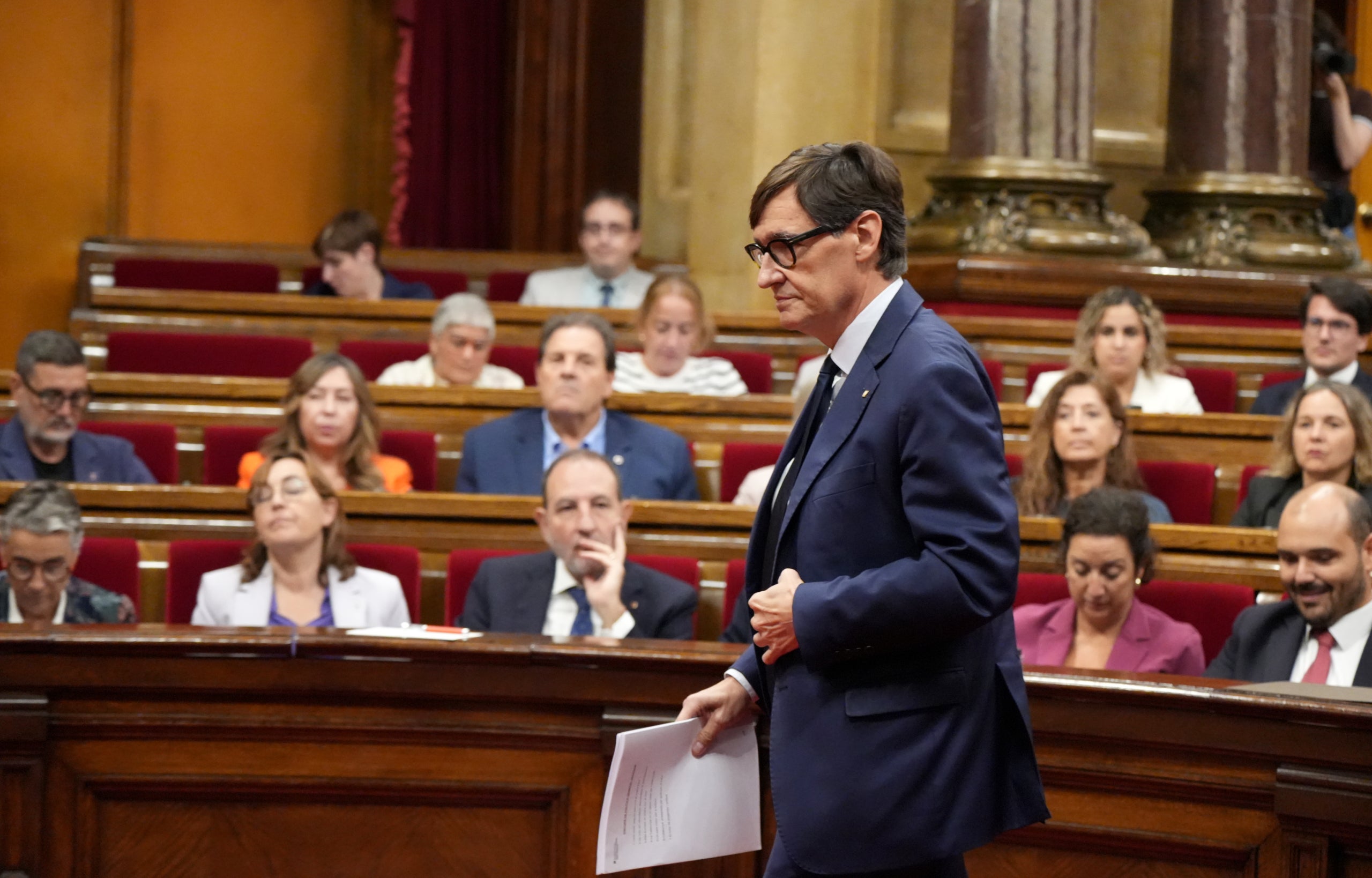 El president de la Generalitat, Salvador Illa, en el debat de política general (DPG) al Parlament / Sara Soteras / ACN