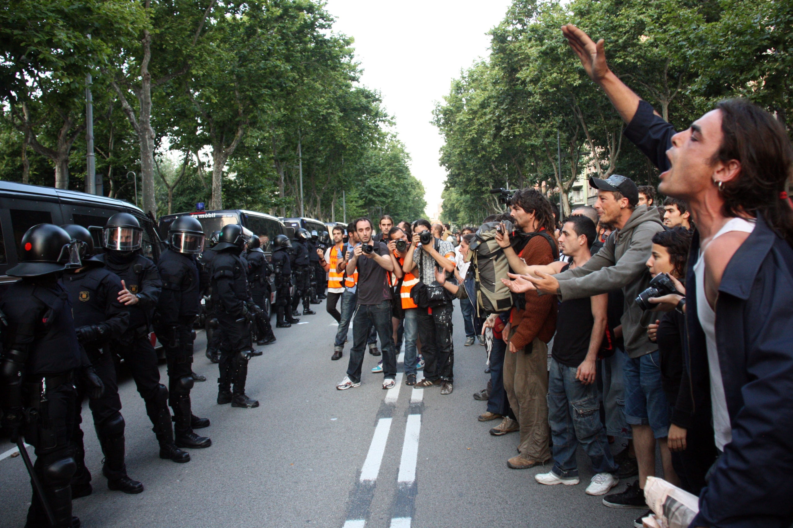 Una imatge de la protesta d'Aturem el Parlament/ACN