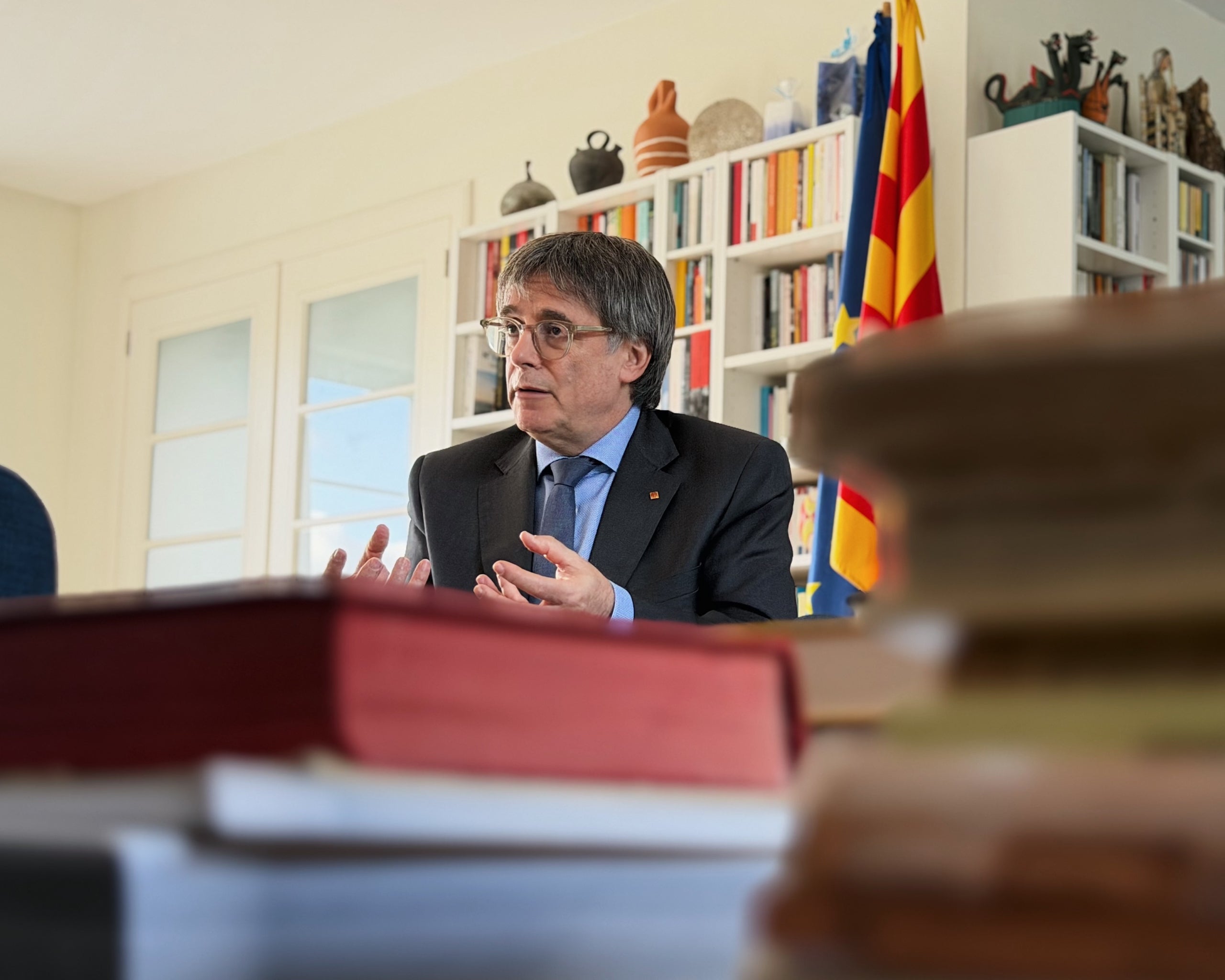 El líder de Junts, Carles Puigdemont, en un moment d'una entrevista amb 'The Sunday Times' / ACN