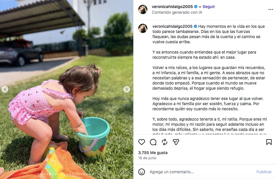 Ara s'entenen les paraules de Verónica Hidalgo - Instagram