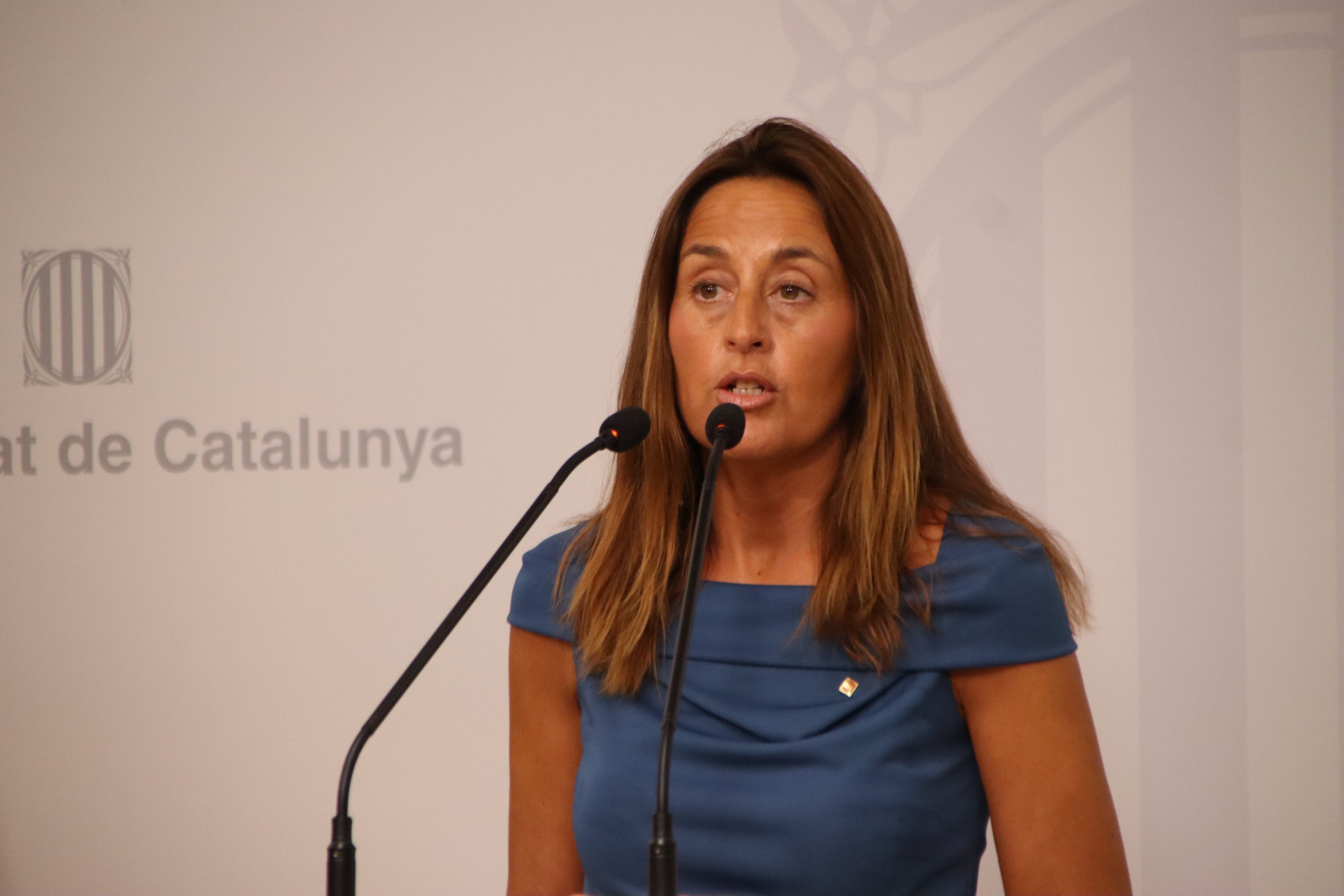 La consejera Esther Niubó en una rueda de prensa el primer día de curso | ACN