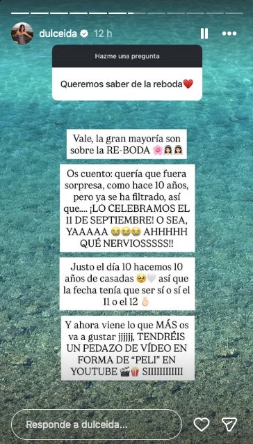 La influencer dona detalls de la segona boda amb Alba Paul - Instagram