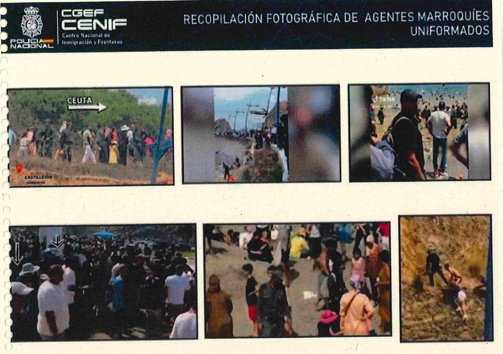 Parte del informe policial sobre Ceuta que alerta de la operación de contrainteligencia con agentes uniformados/QS