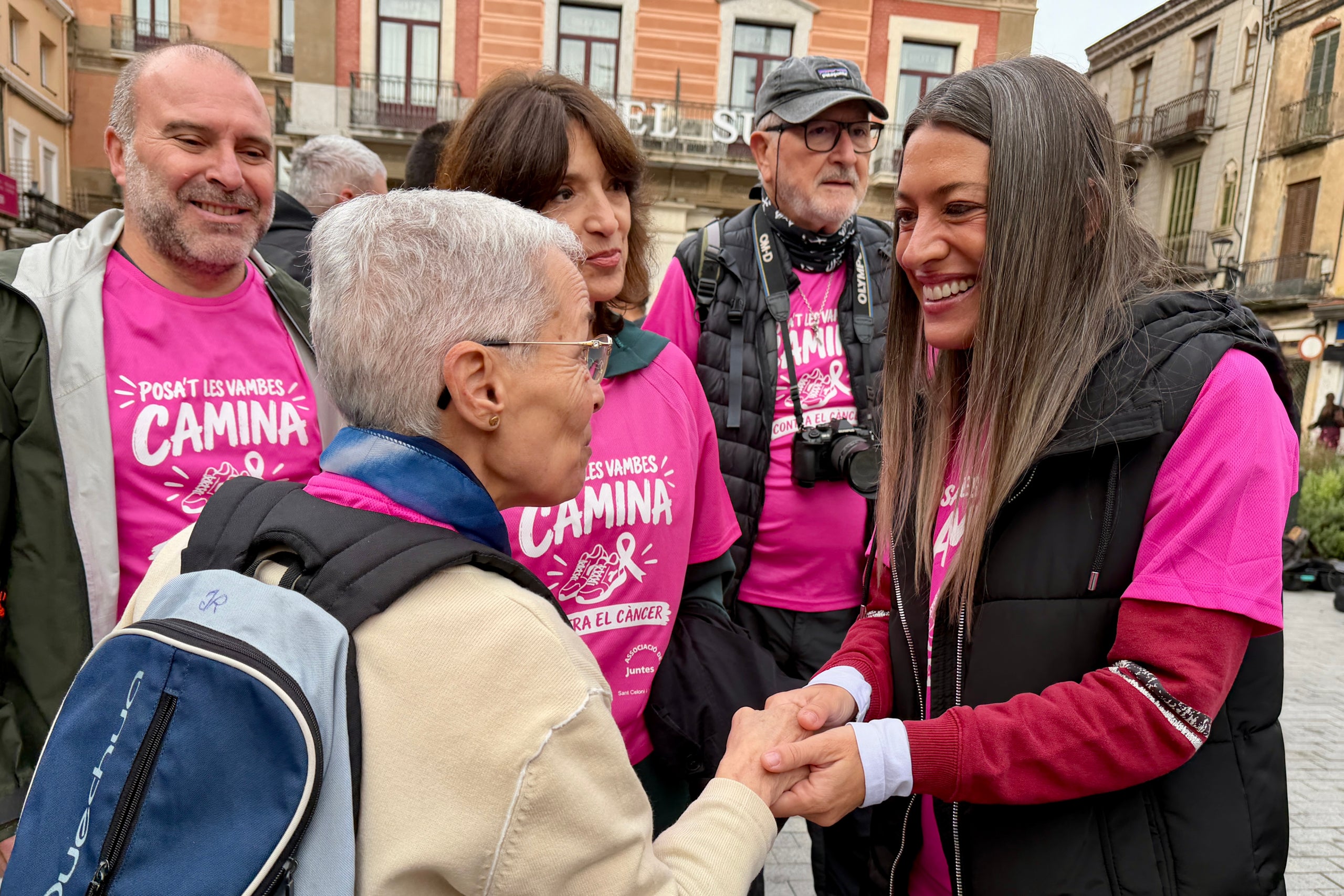 Míriam Nogueras, en una caminata contra el càncer de mama, a Sant Celoni / ACN-Josep Pujolar
