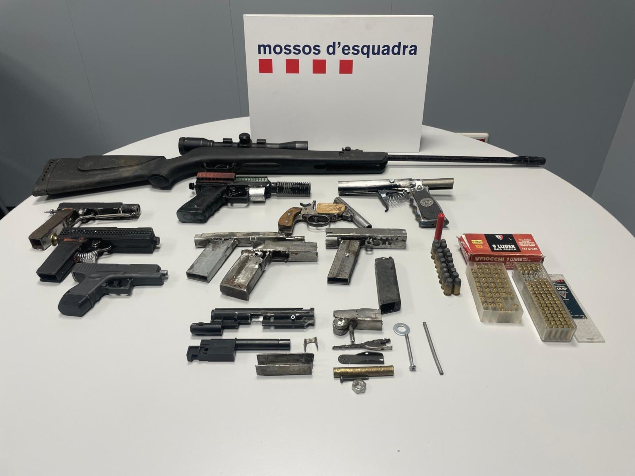 Armes de foc intervingudes pels Mossos d'Esquadra/MdE