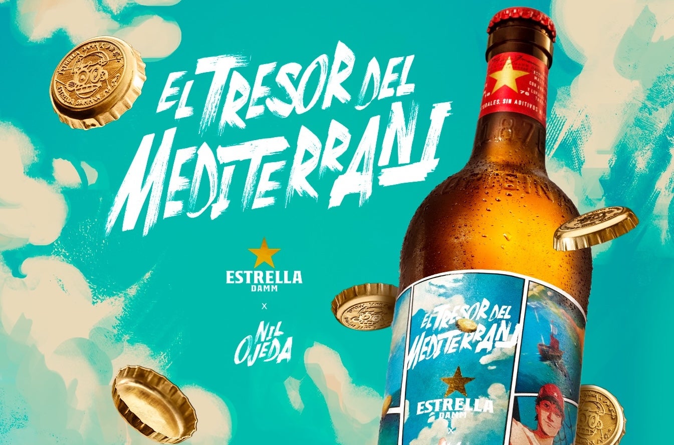 El cartell de la campanya d'Estrella Damm 'El tresor del Mediterrani' 