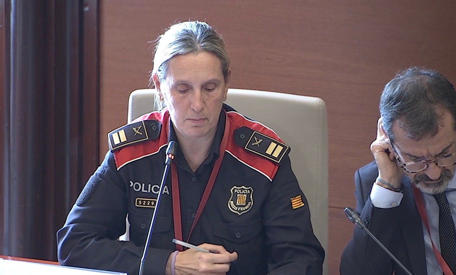 Sílvia Catà, en un moment de la seva compareixença al Parlament sobre els aldarulls/QS