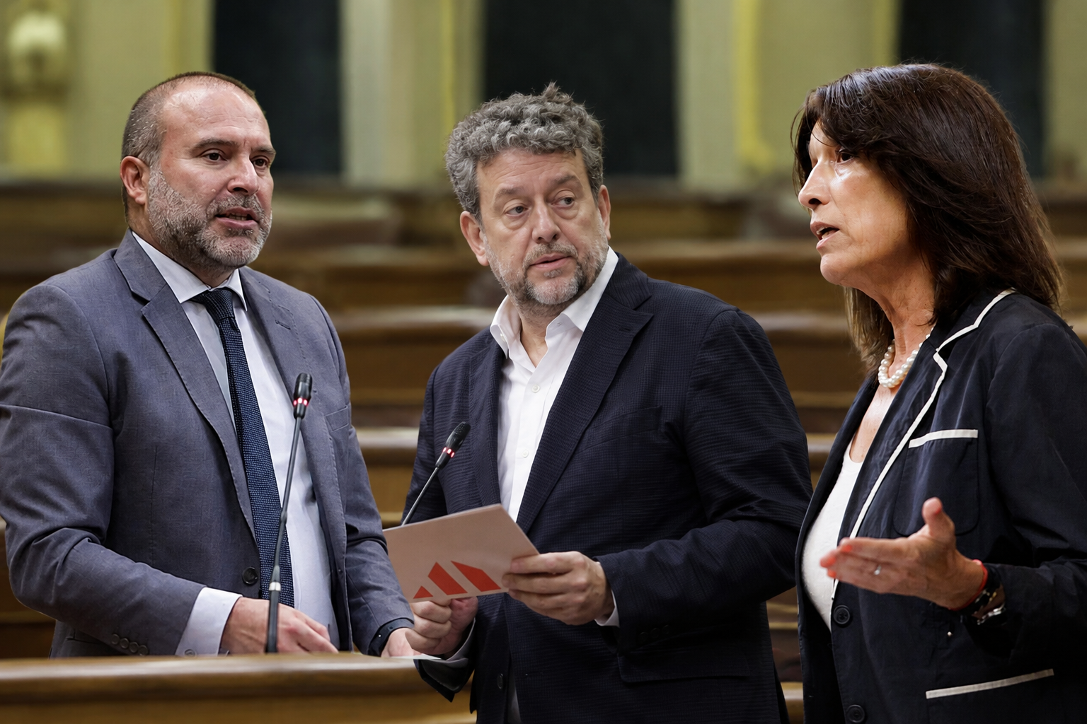 Josep Pagès, Francesc Marc Àlvaro i Pilar Calvo/Congreso