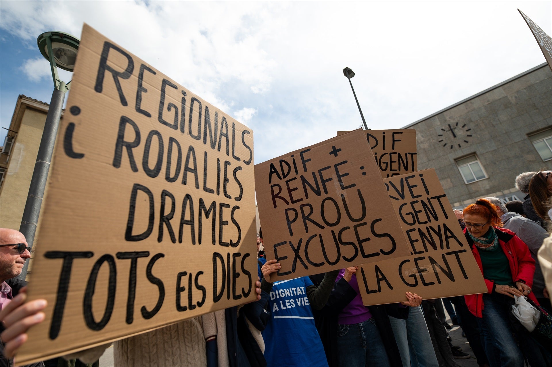Moment d'una manifestació contra Renfe l'any passat a Tarragona | Laia Solanellas / Europa Press