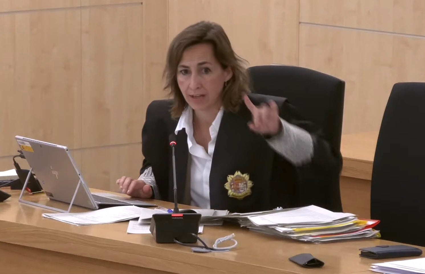 La fiscal del Caso Efial, en la sesión de este martes