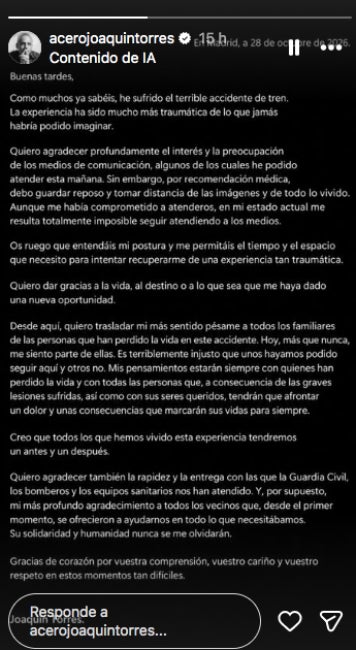 L'arquitecte dels famosos publica un comunicat molt dur - Instagram