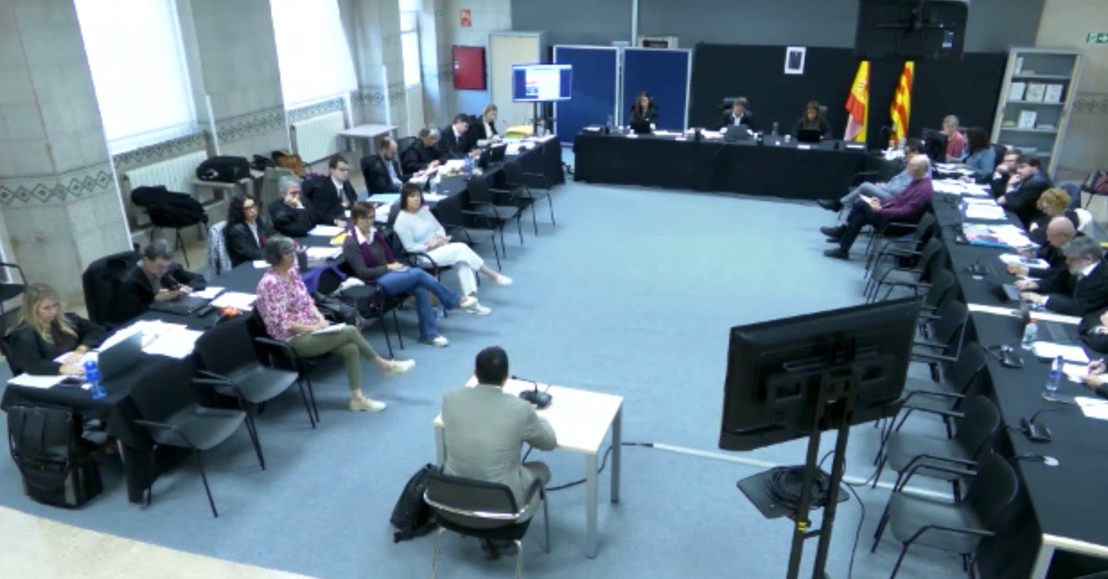 Una imatge de la declaració del Cap de la Unitat de policia Judicial de Tarragona que va dirigir la investigació d'Inipro/QS
