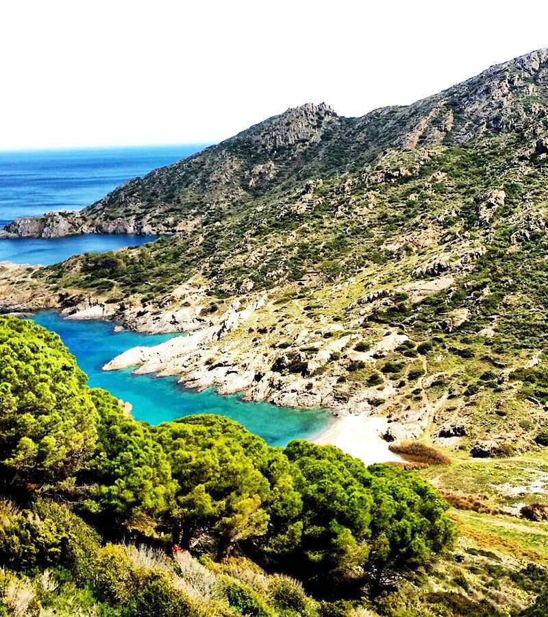 Vistas de la Cala Taballera desde el camino de acceso