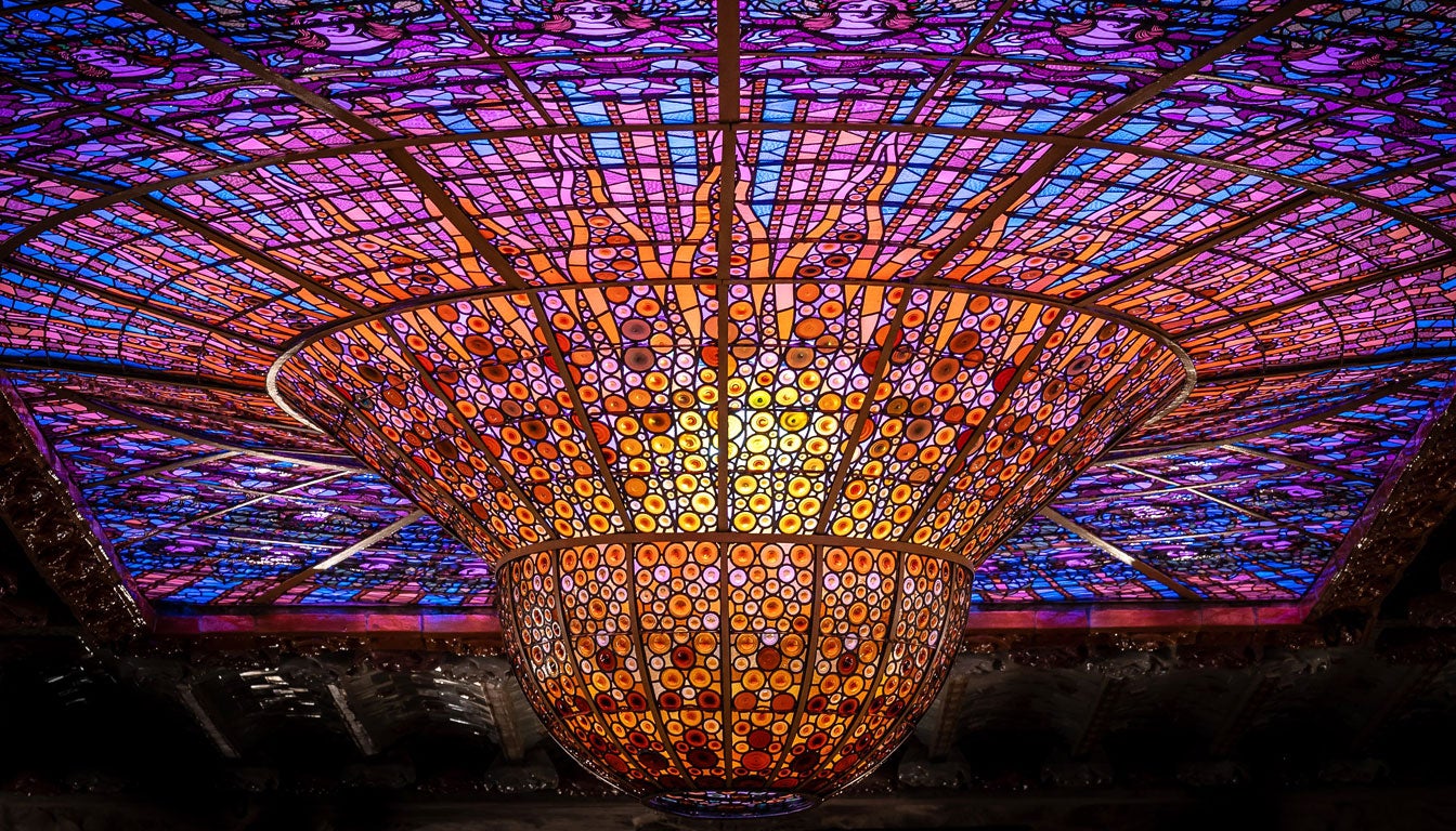 L'espectacular lluerna del Palau de la Música Catalana