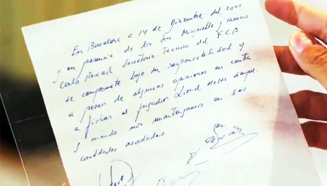 El tovalló que va comprometre Messi amb el Barça