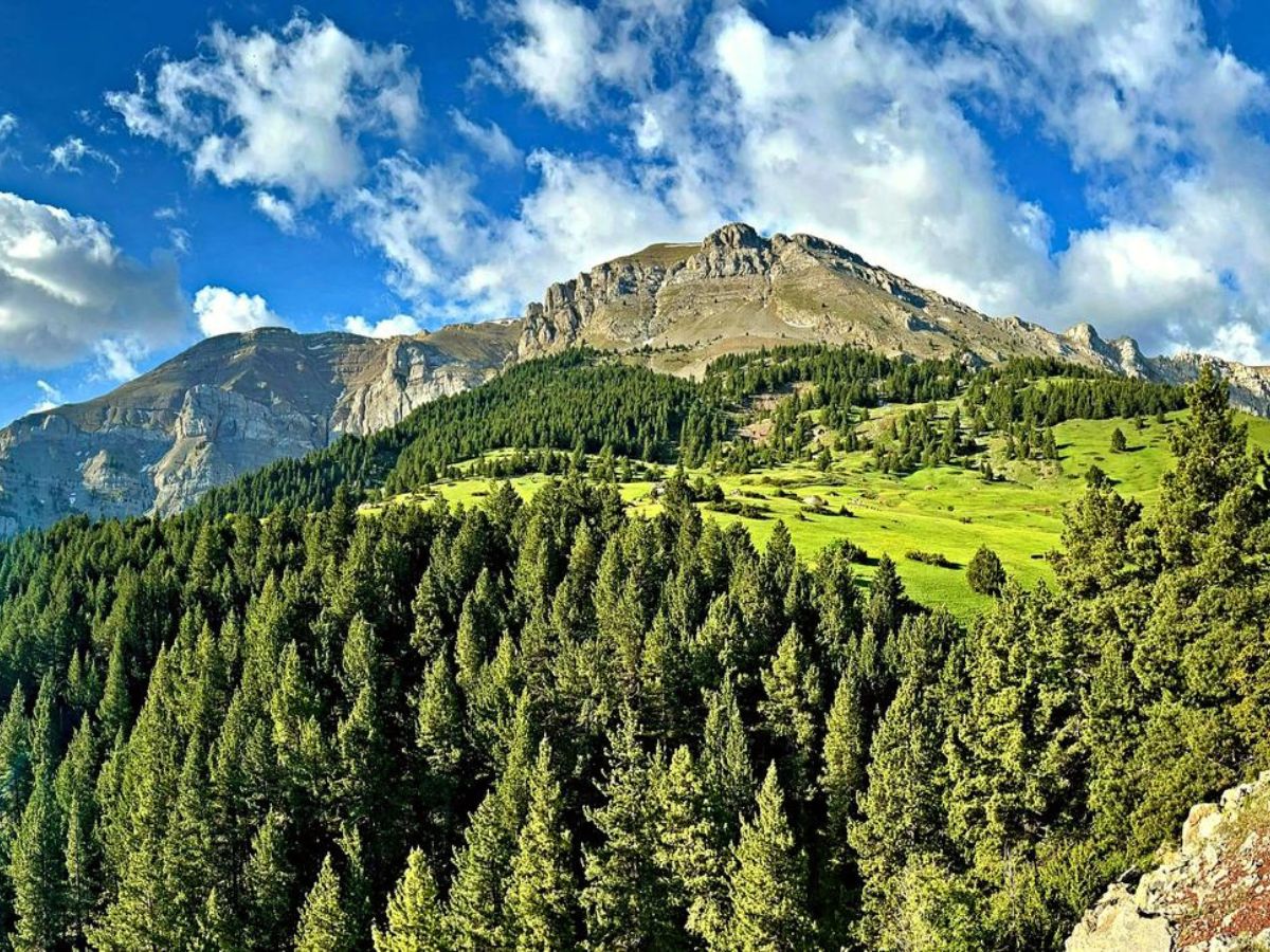 Vista a las montañas del Parque Natural del Cadí-Moixeró