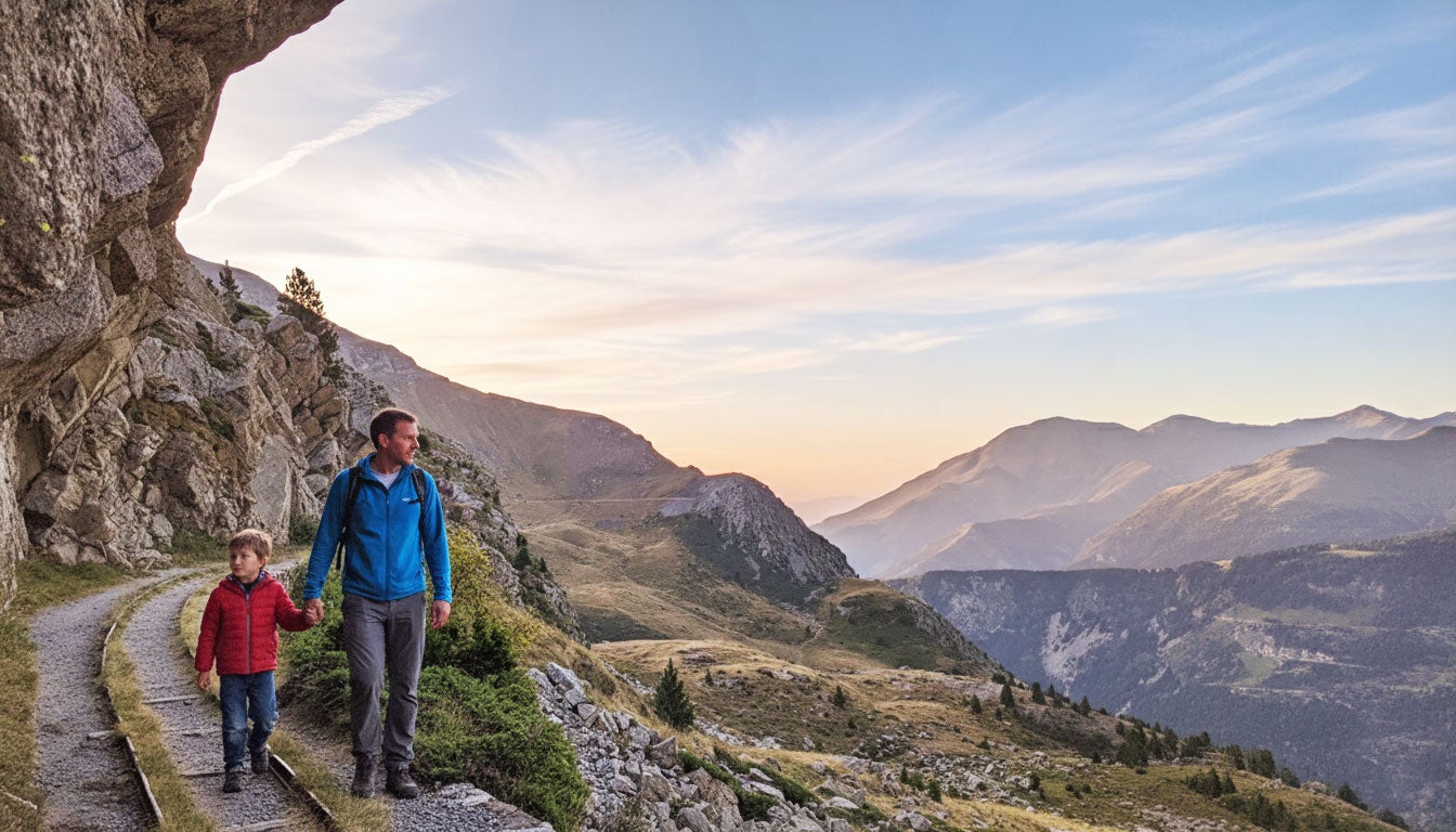 La ruta de senderisme que recorre una antiga via de tren abandonada entre túnels i cascades als Pirineus de Catalunya i és ideal per a nens