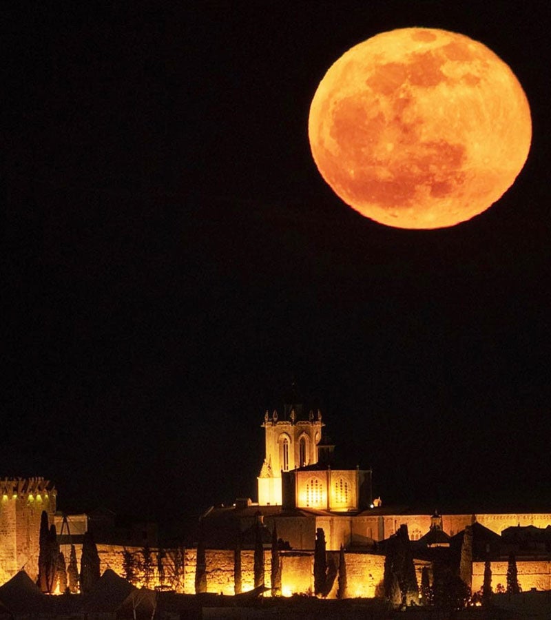 Catedral de Tarragona iluminada por la luna llena
