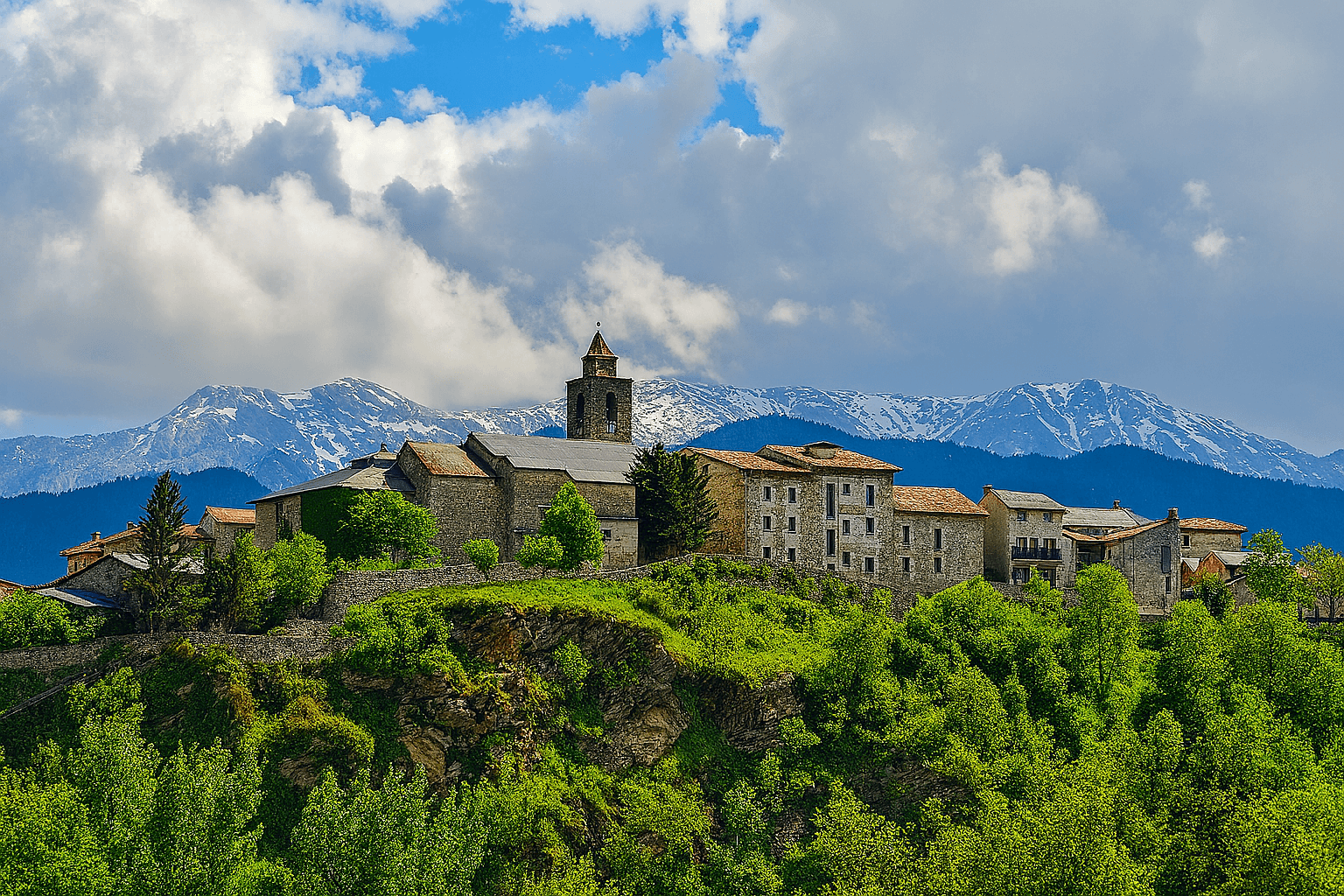 El pueblo más frío de Cataluña con una muralla medieval y rutas por el Pirineo