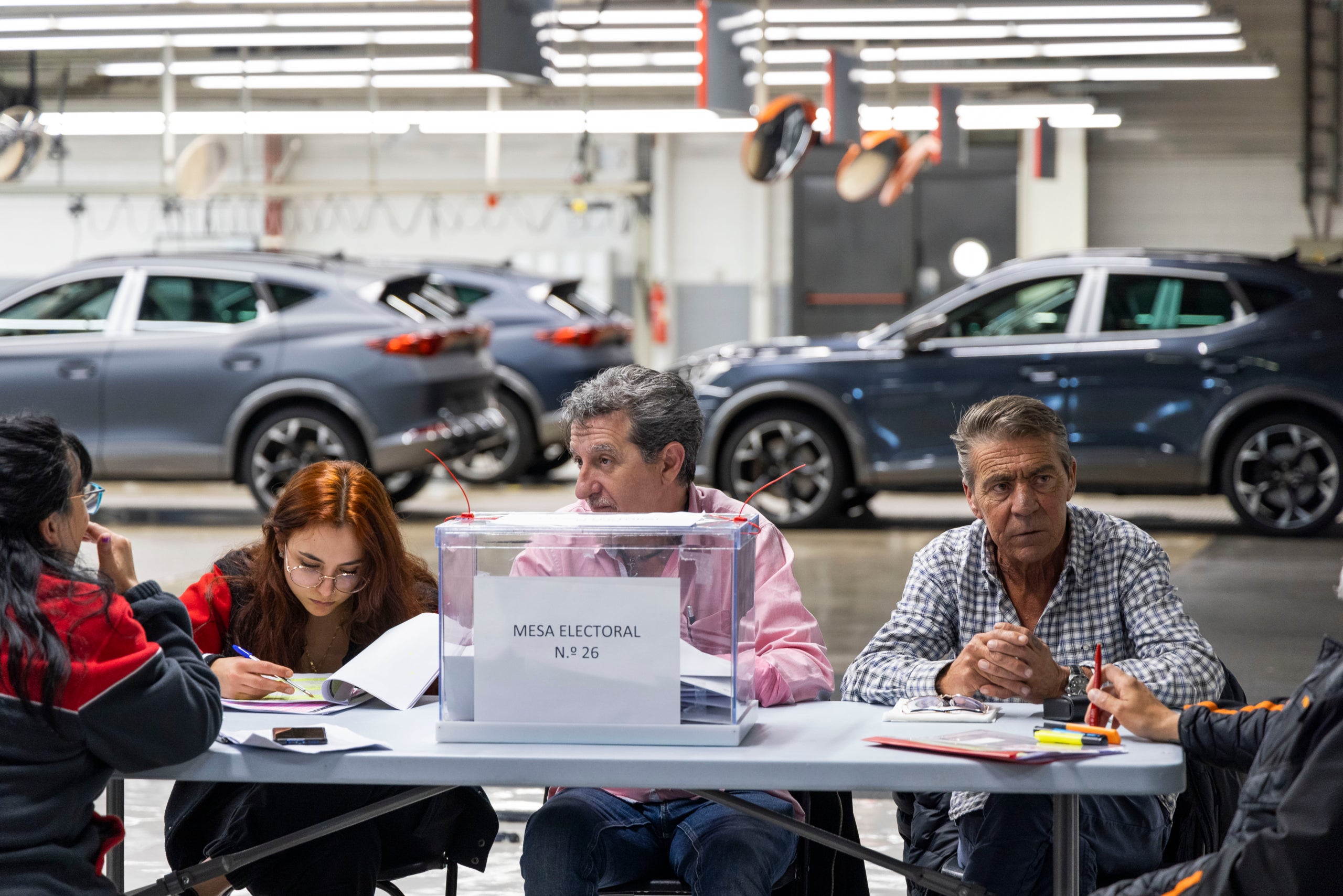 Una de les meses electorals de les eleccions al comitè d'empresa de Seat / ACN