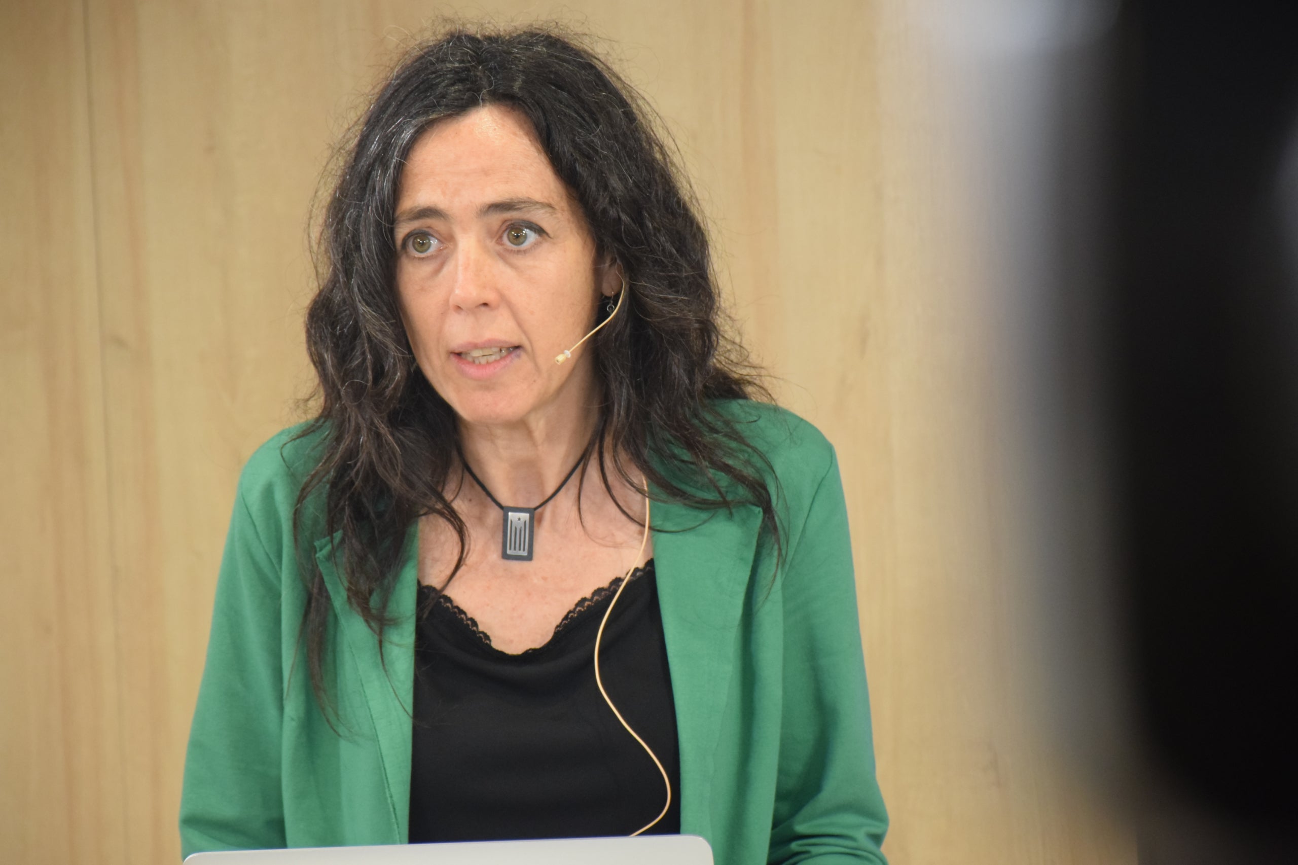 La presidenta de la Cambra de Comerç de Barcelona Mònica Roca durant la presentació dels IPB / ACN