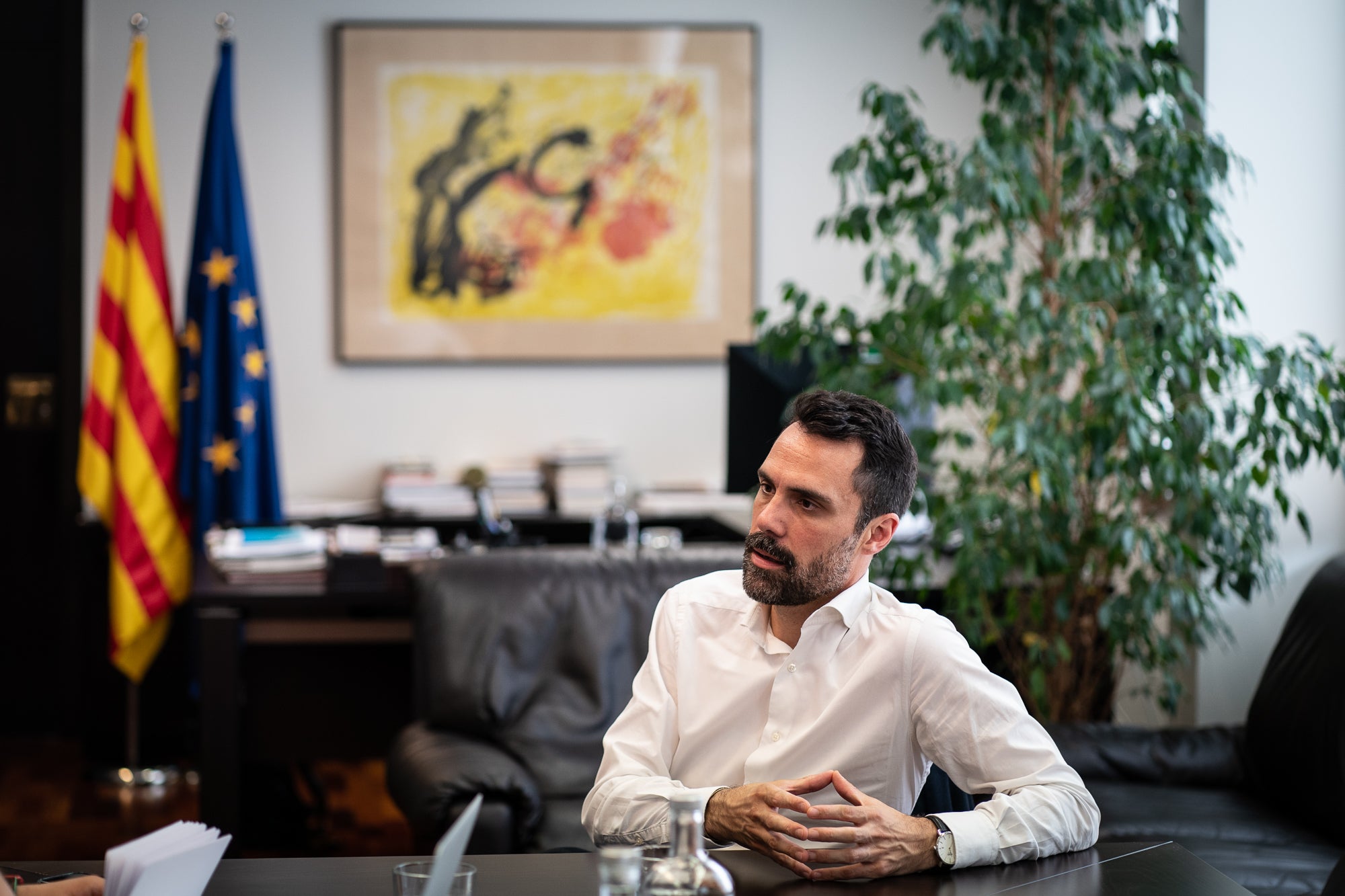 Imatge del conseller d'Empresa i Treball de la Generalitat de Catalunya, Roger Torrent / Mireia Comas