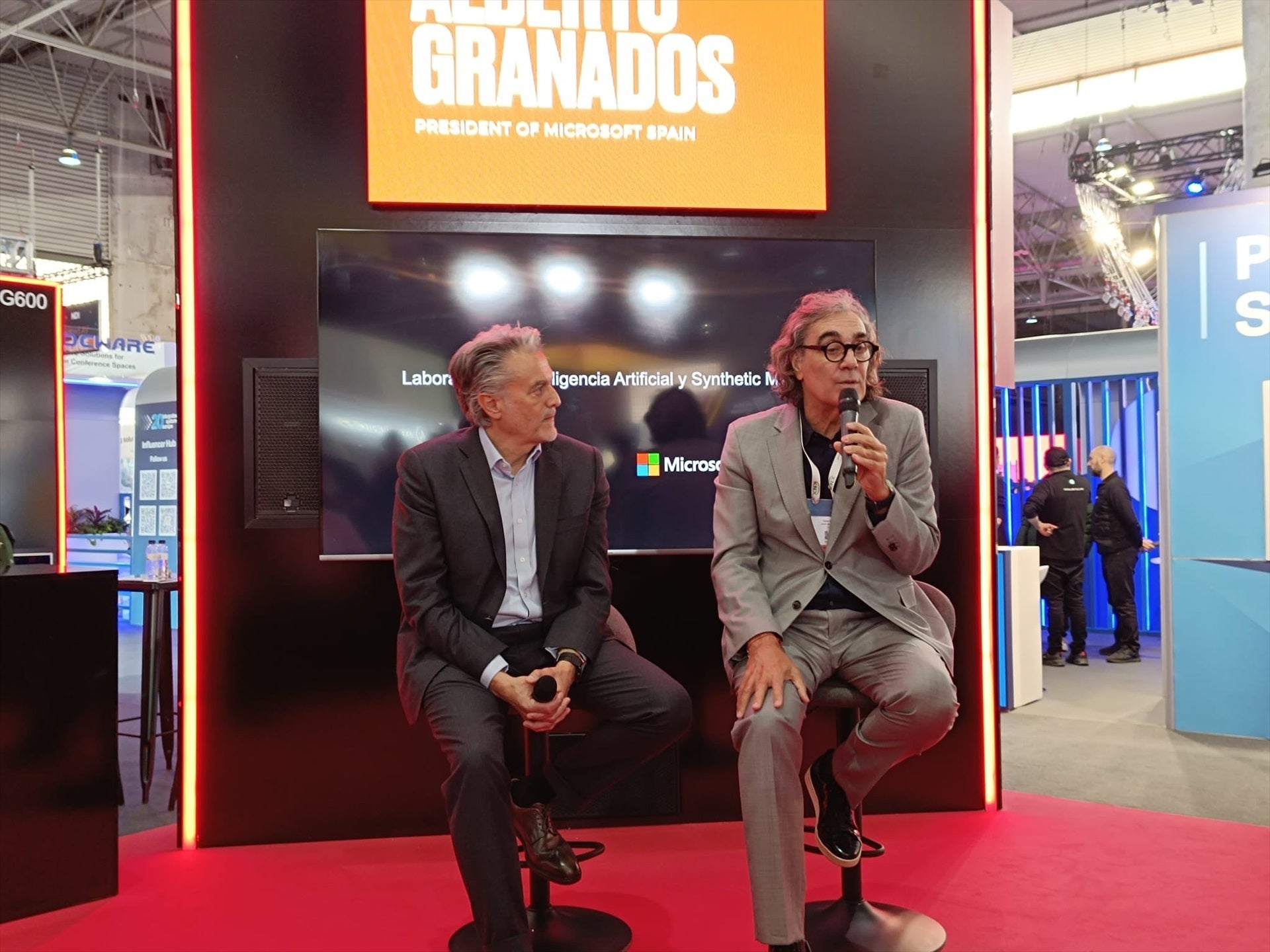 El CEO de Mediapro, Tatxo Benet, i el president de Microsoft Espanya, Alberto Granados / EP