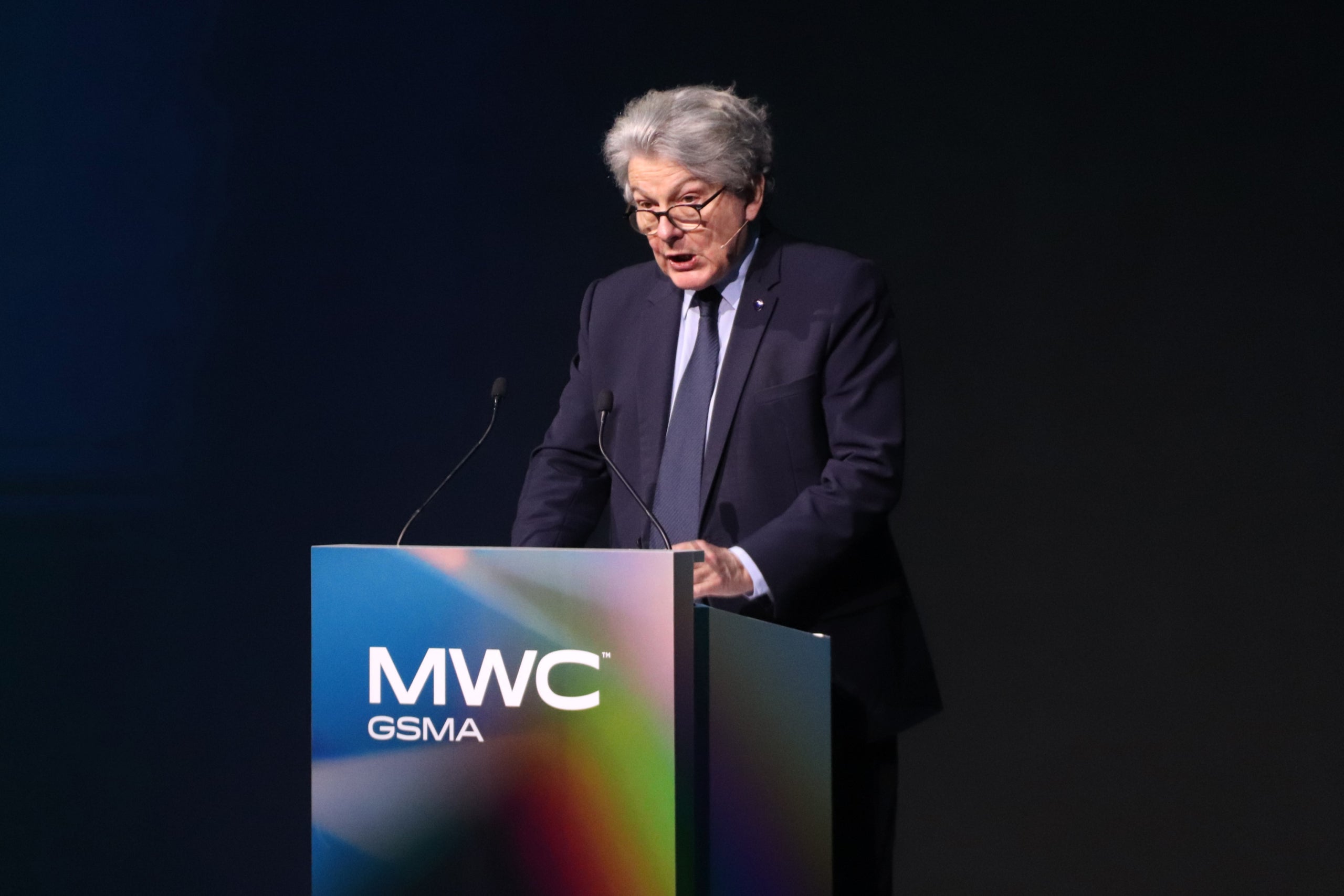 El comissari europeu de Mercat Intern, Thierry Breton, al MWC / ACN