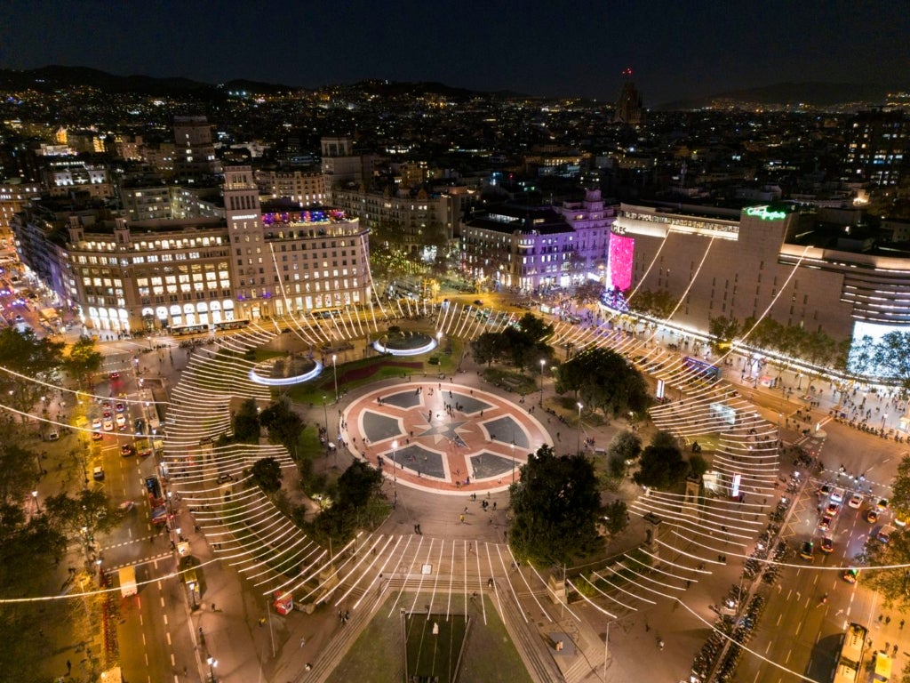 Imatge aèria de la Plaça Catalunya | Imatge d'arxiu, Ajuntament