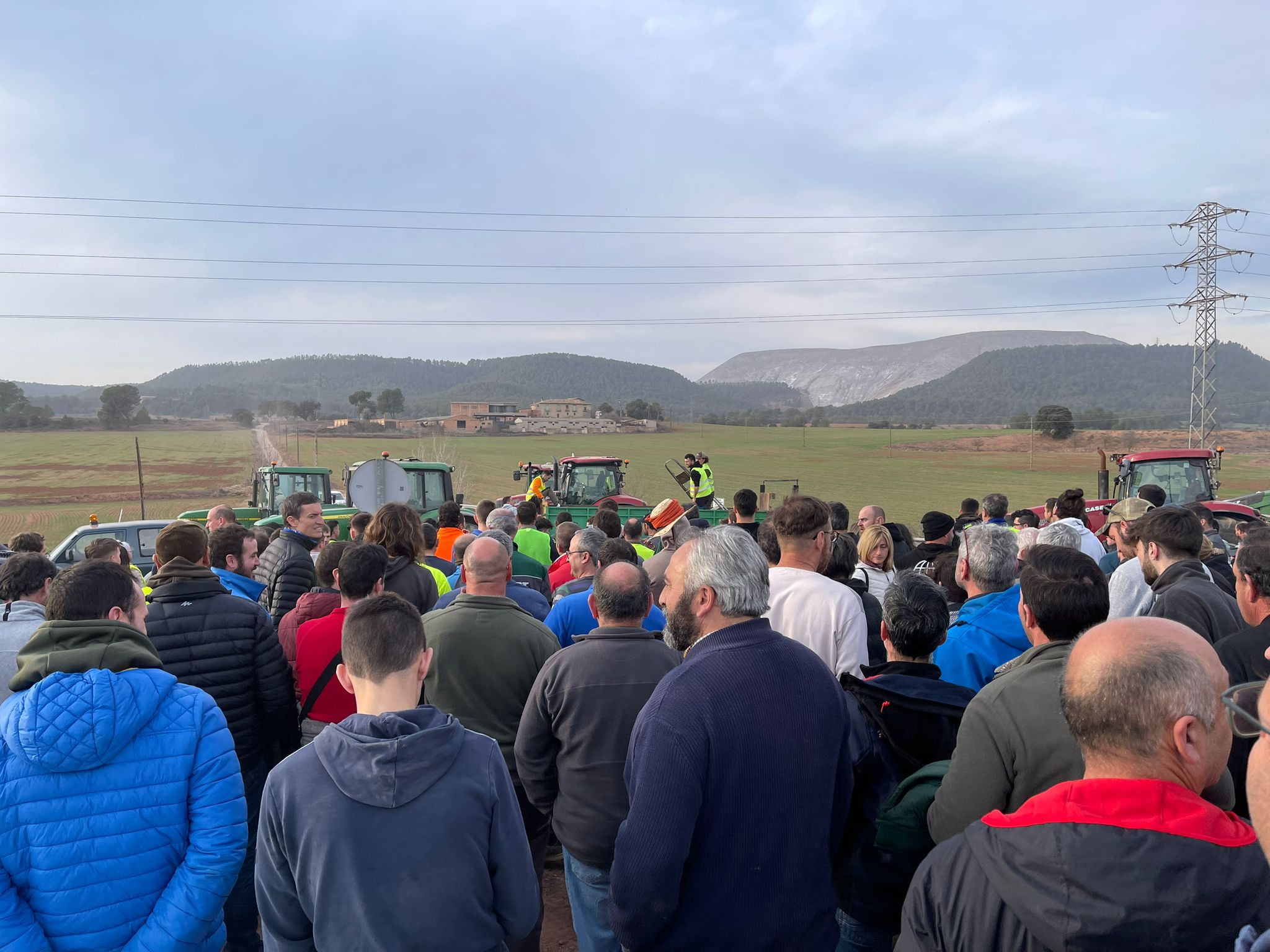 Manifestants a una de les mobilitzacions de pagesos que han col·lapsat les carreteres catalanes / Quico Sallés