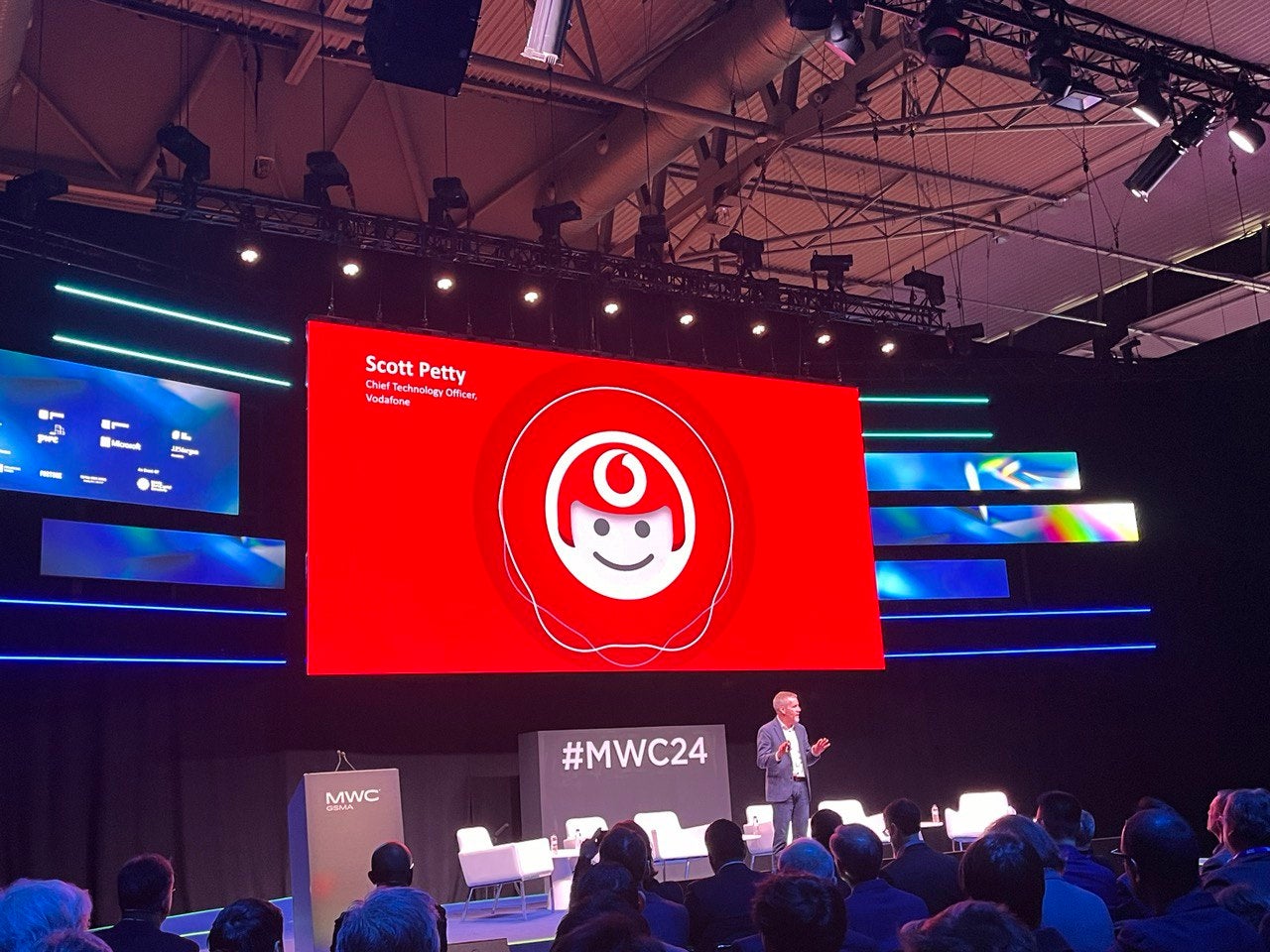 El CTO de Vodafone, Scott Petty, al MWC 2024 / Alberto Prieto