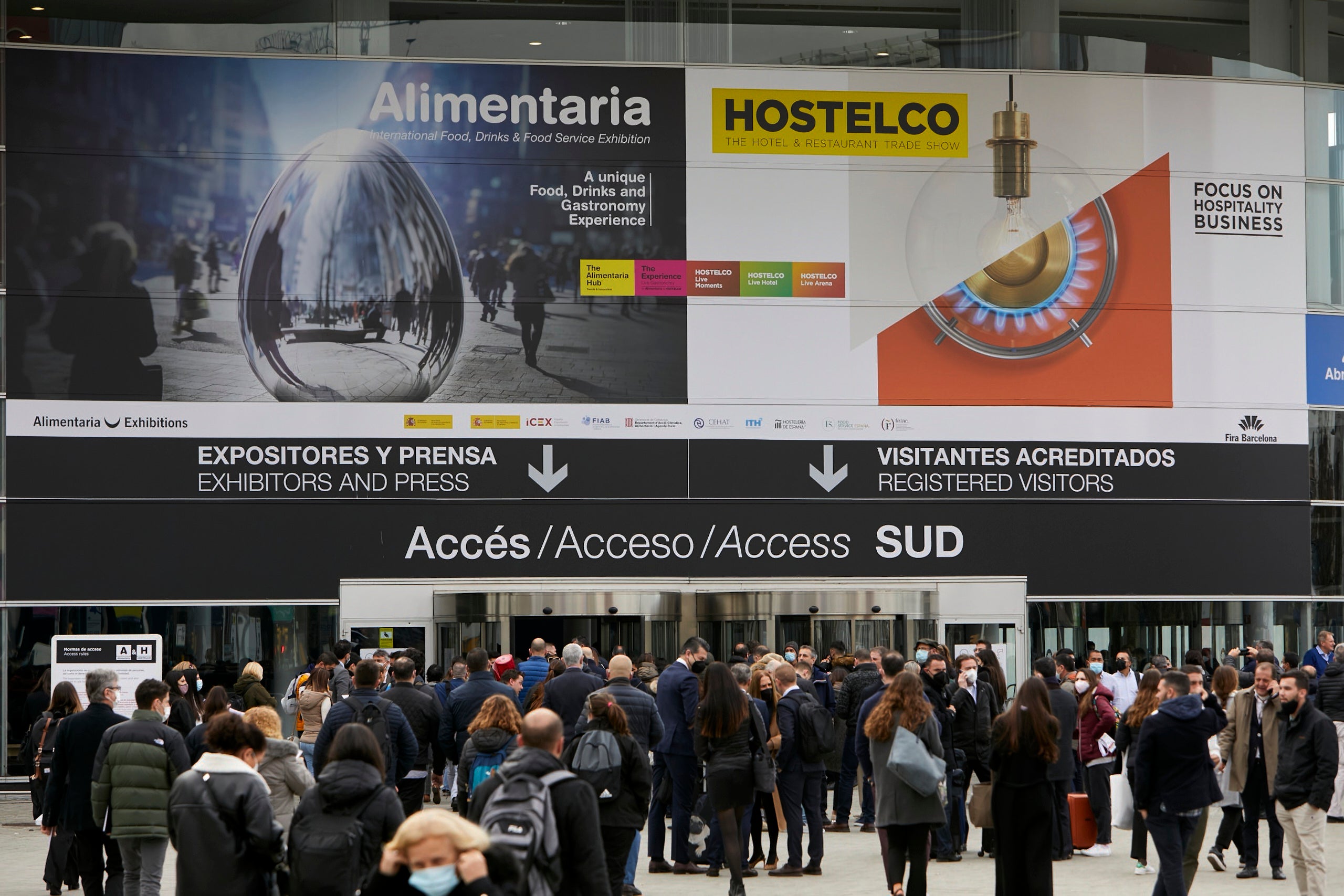 L'entrada a l'edició 2022 d'Alimentaria & Hostelco / Fira de Barcelona