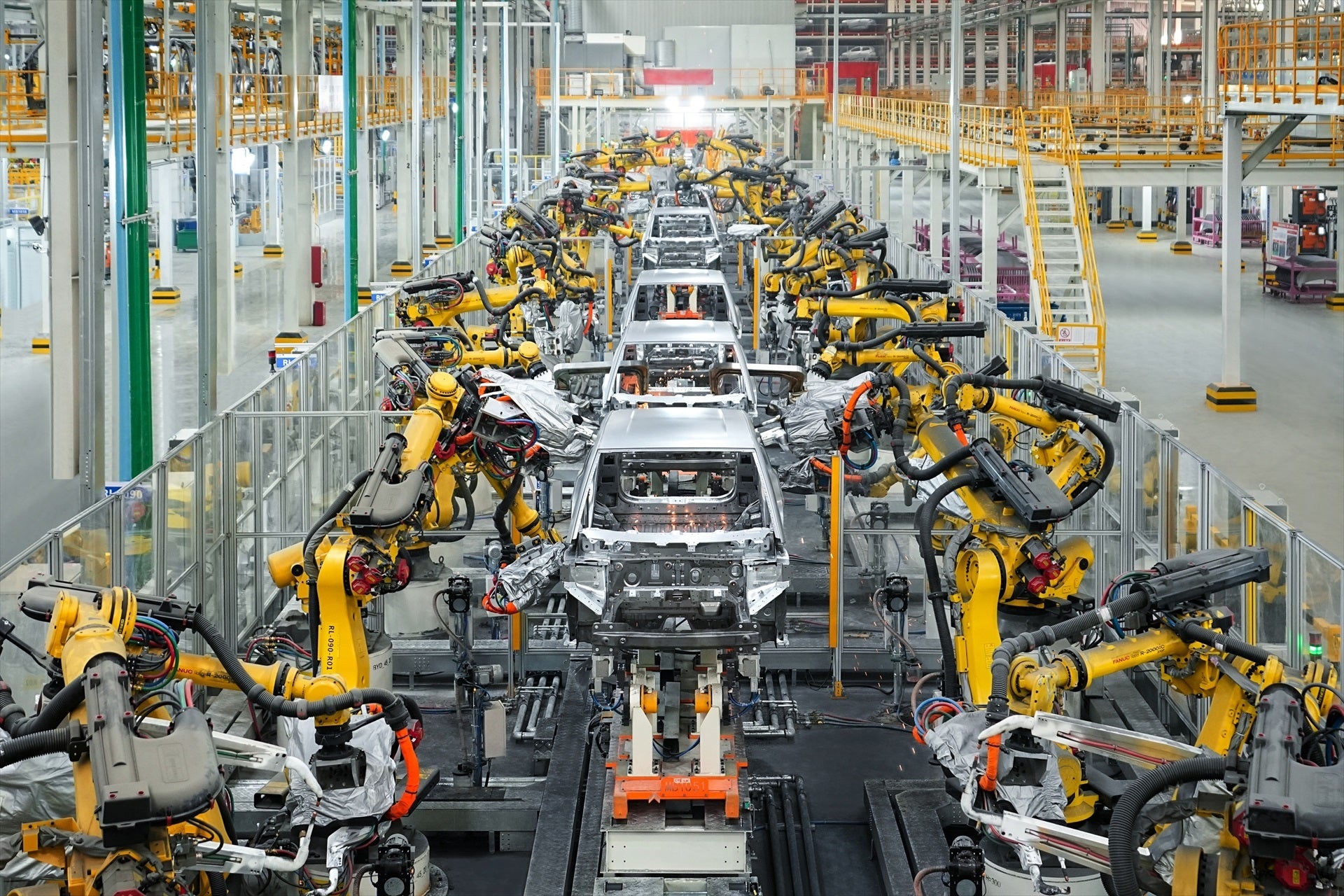 Una línea de producción de la china BYD / EP