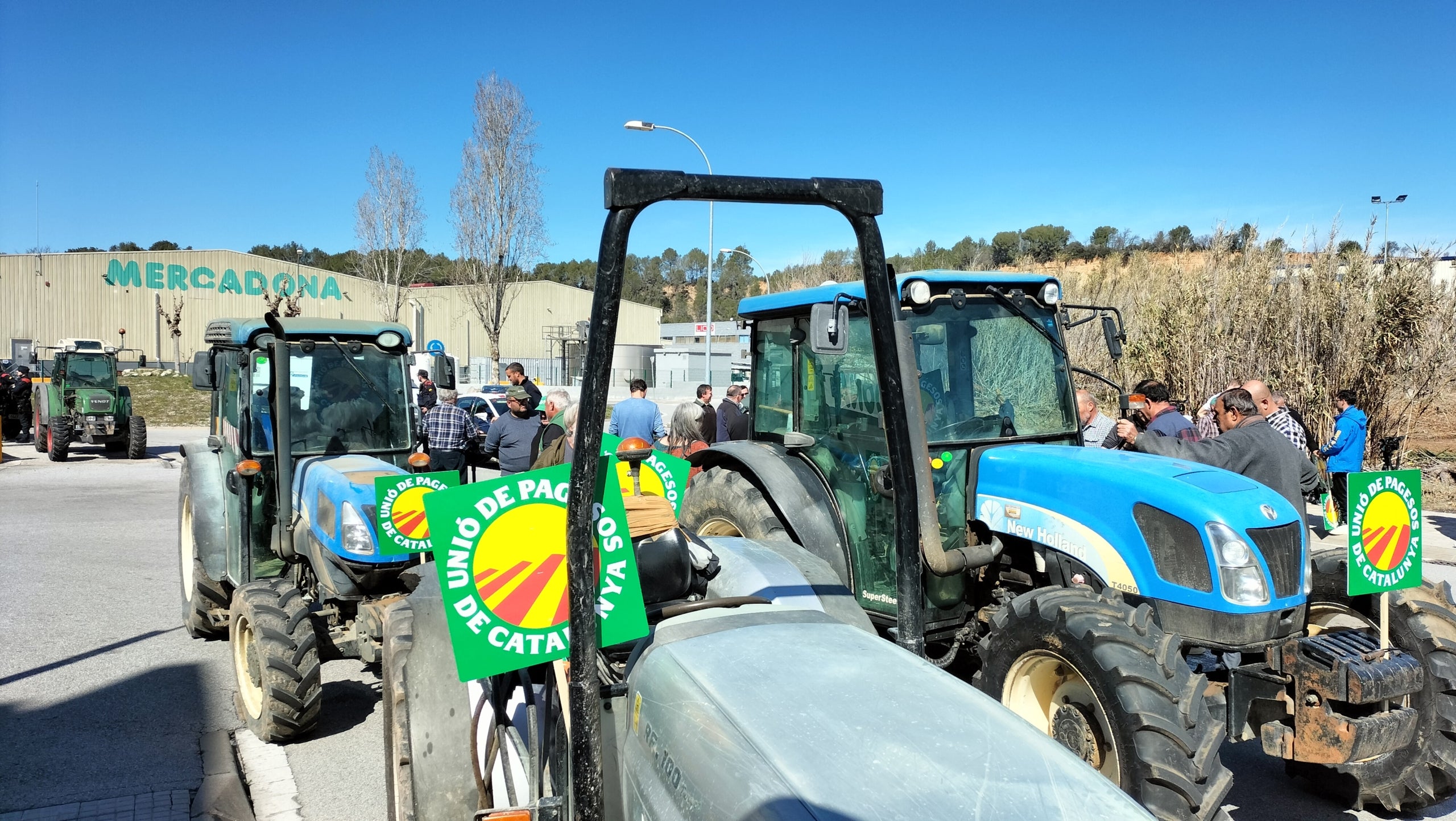 Tractors d'Unió de Pagesos en la seva protesta a Sant Sadurní d'Anoia / Unió de Pagesos