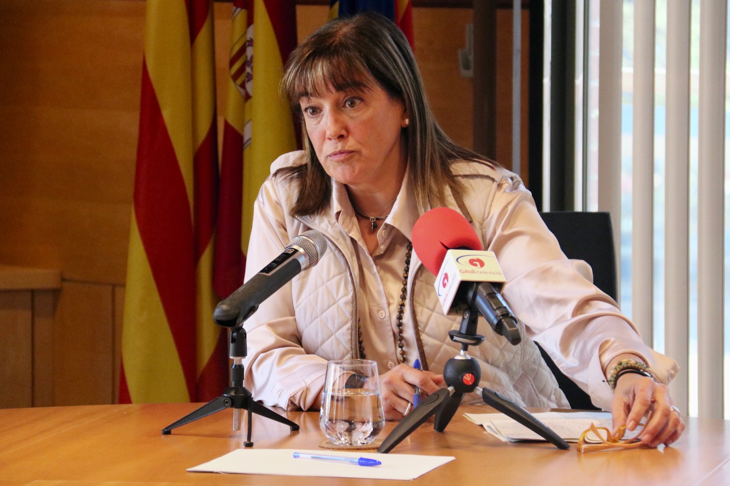 L'alcaldessa de Gavà, Gemma Badia, durant la roda de premsa d'aquest dijous / ACN