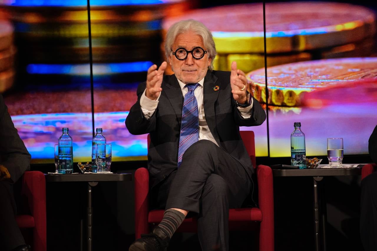 El president de Foment del Treball, Josep Sánchez Llibre, durant la presentació del Llibre Verd de la Fiscalitat a Catalunya / Joan Mateu Parra - Foment del Treball