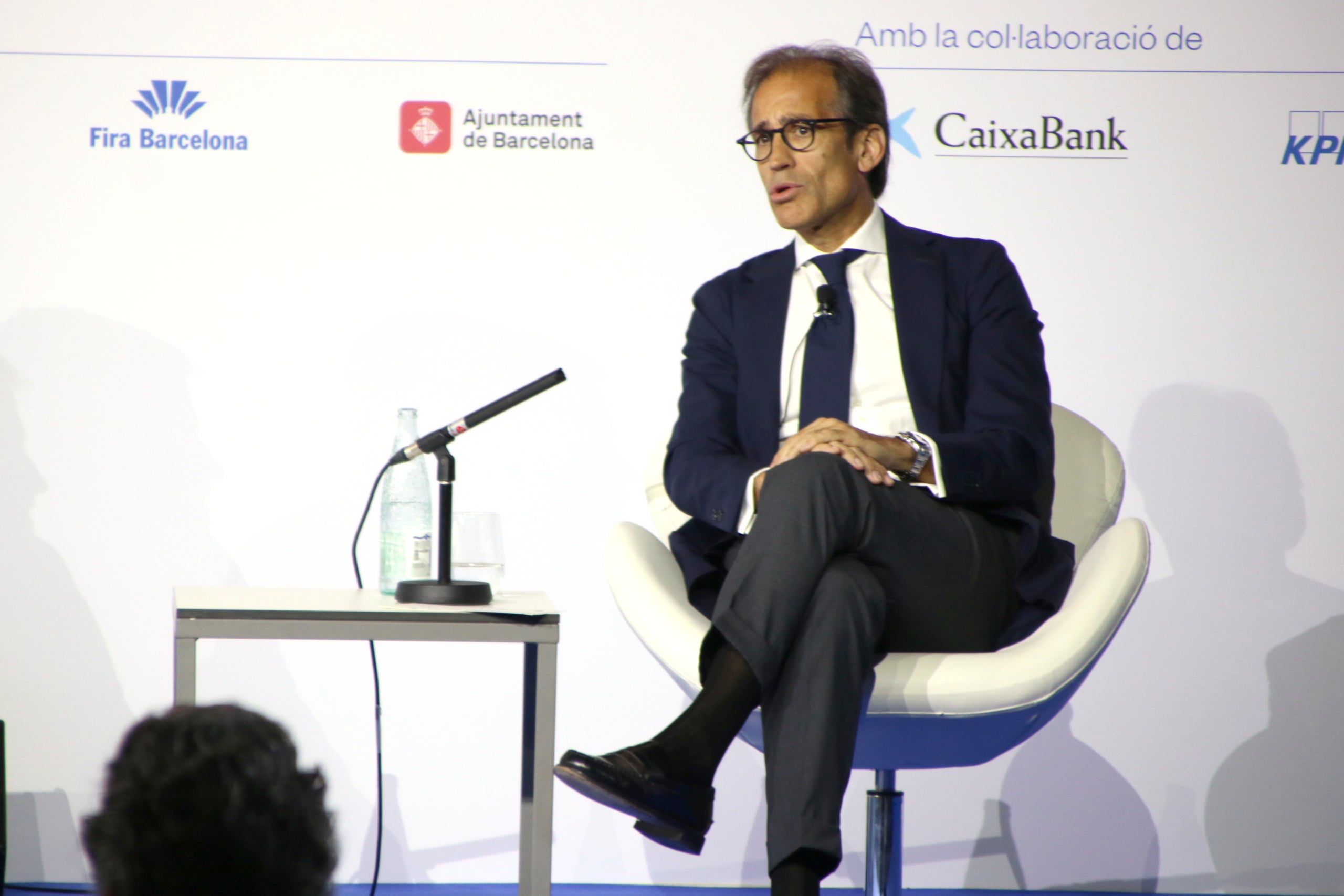 Pau Relat, president del Consell d’Administració de Fira de Barcelona, durant la conferència al Cercle d'Economia / ACN (Bernat Vilaró)
