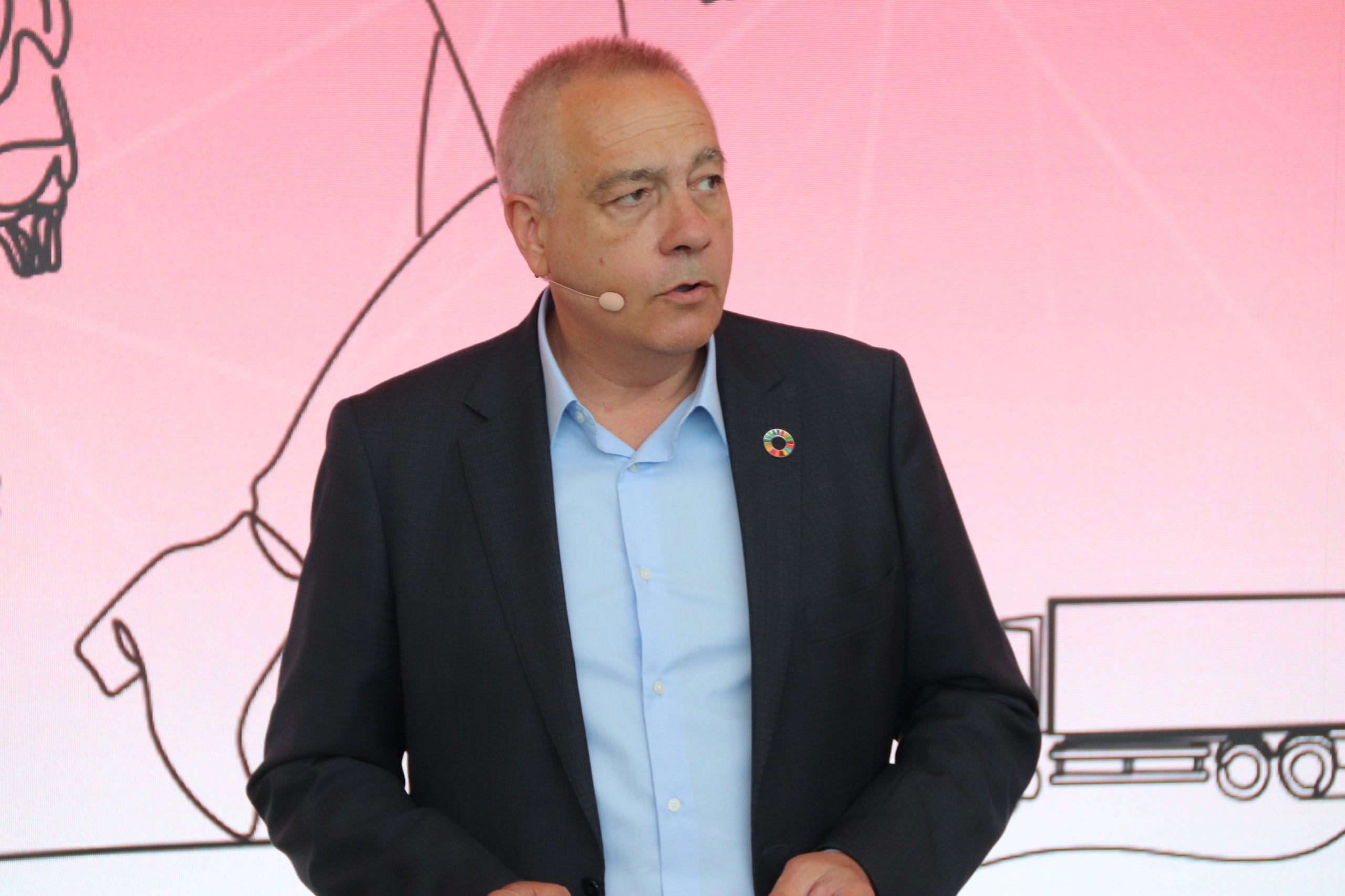 El delegat especial de l'Estat al Consorci de la Zona Franca de Barcelona (CZFB), Pere Navarro, durant la presentació del SIL 2024 / ACN (Maria Asmarat)