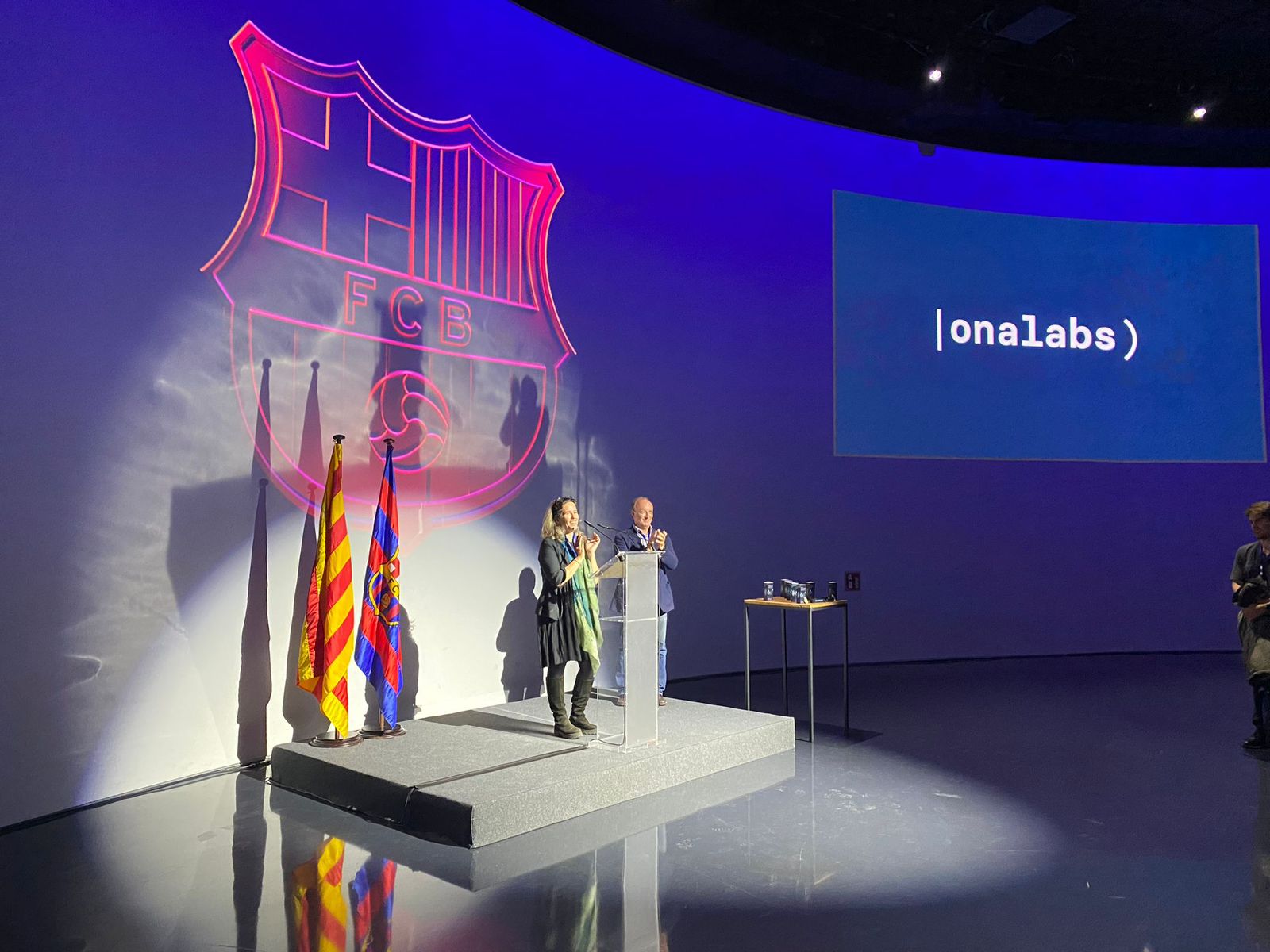 Presentació del dispositiu ONASPORT amb Elisabet del Valle, CEO de Onalabs i el FC Barcelona / Cedida