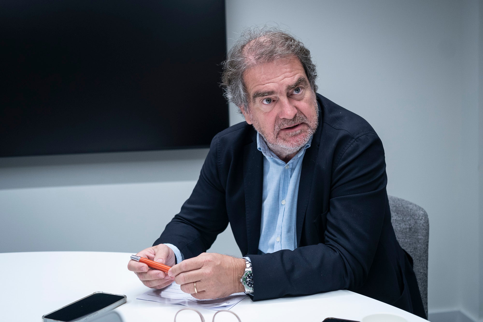 El nou president de Comertia, Ignasi Pietx, durant l'entrevista amb Món Economia / Mireia Comas