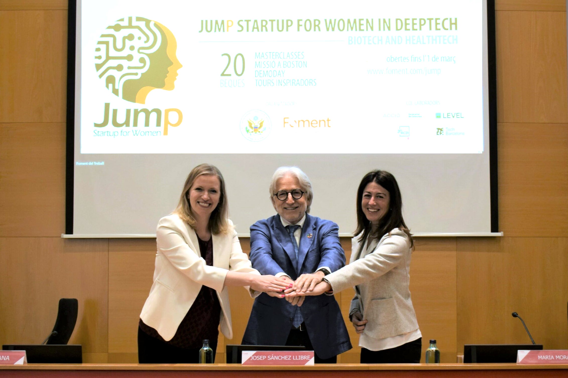 El president de Foment, Josep Sánchez Llibre, en la presentació del programa 'Jump Startup for Women in Deeptech' / Foment del Treball