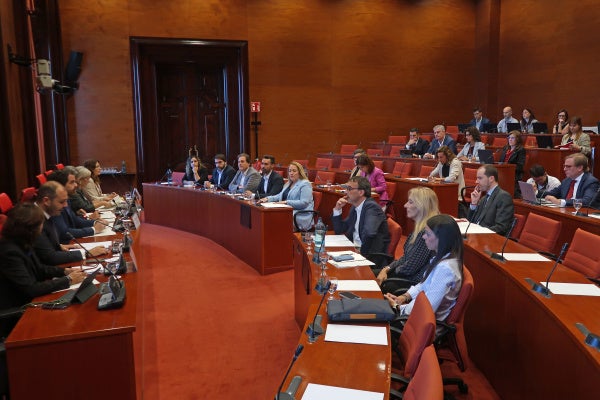 Imatge de la sala de la Comissió d'Economia / Parlament